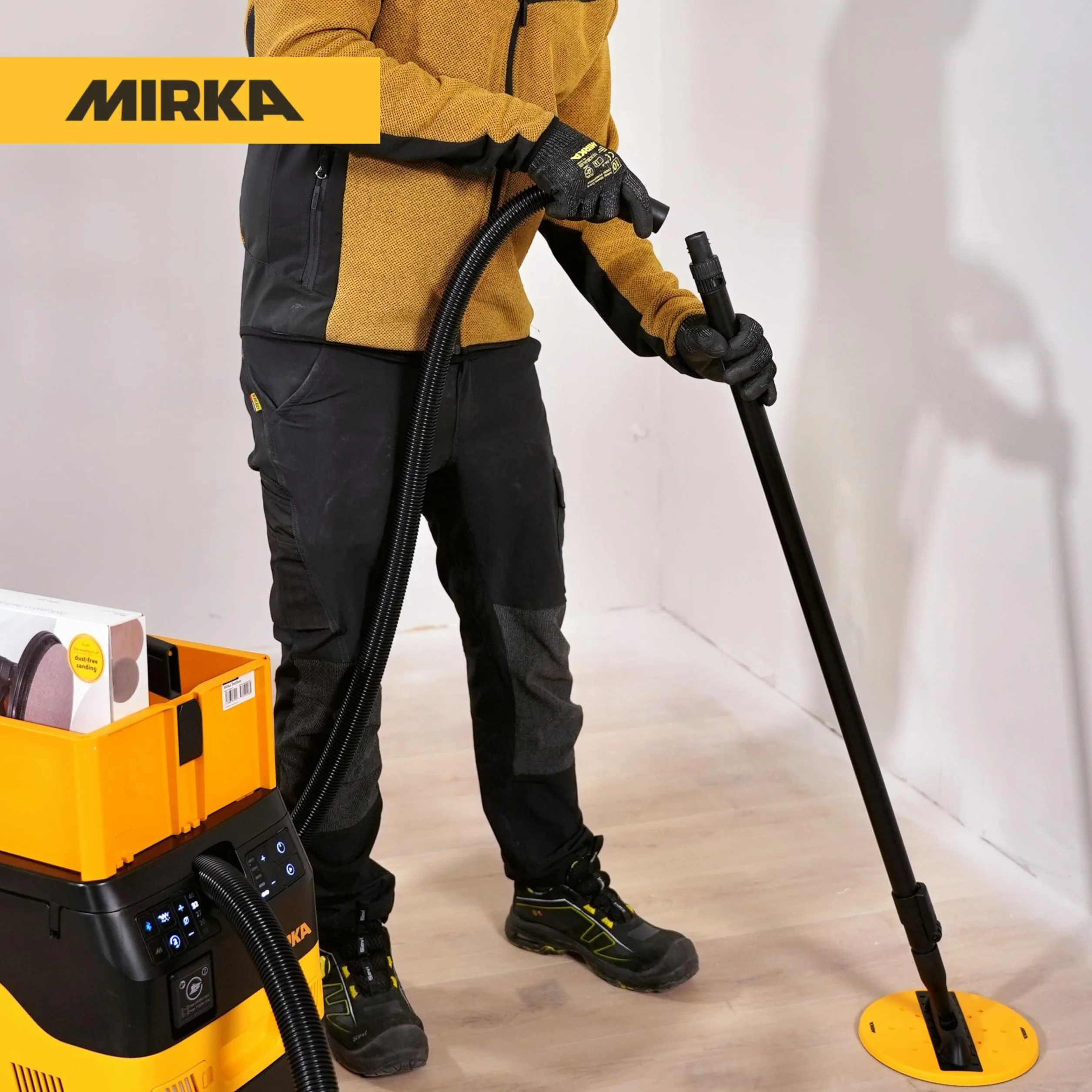 Mirka DecoSander Testa di levigatura stabilizzata 180° per pareti soffitti cartongesso