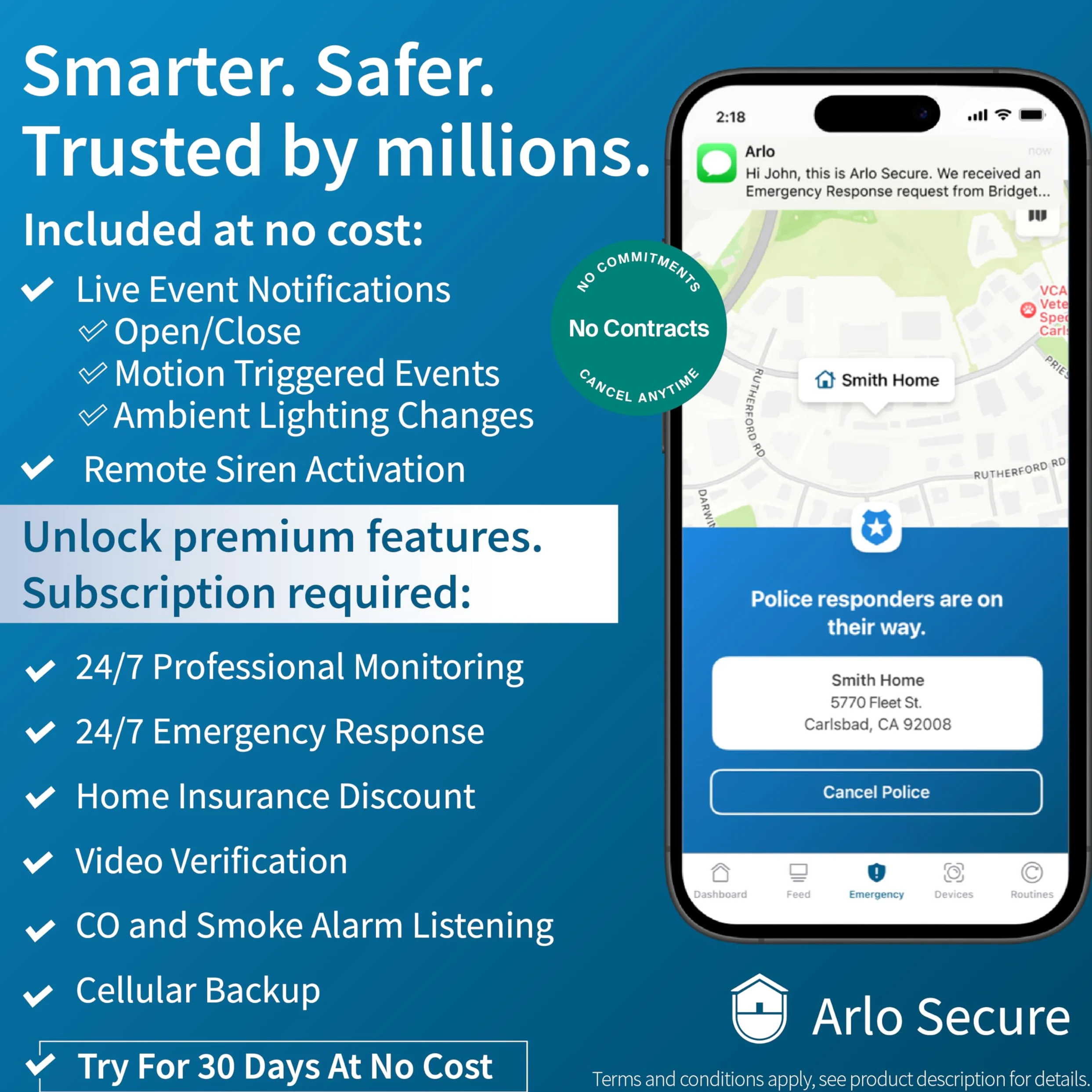 Arlo Sistema di sicurezza domestica, sistema di allarme con hub sensore tastiera cablata, 5 sensori 8 in 1 e cartello da cortile, nessun contratto richiesto, installazione fai da te, bianco, SS1501