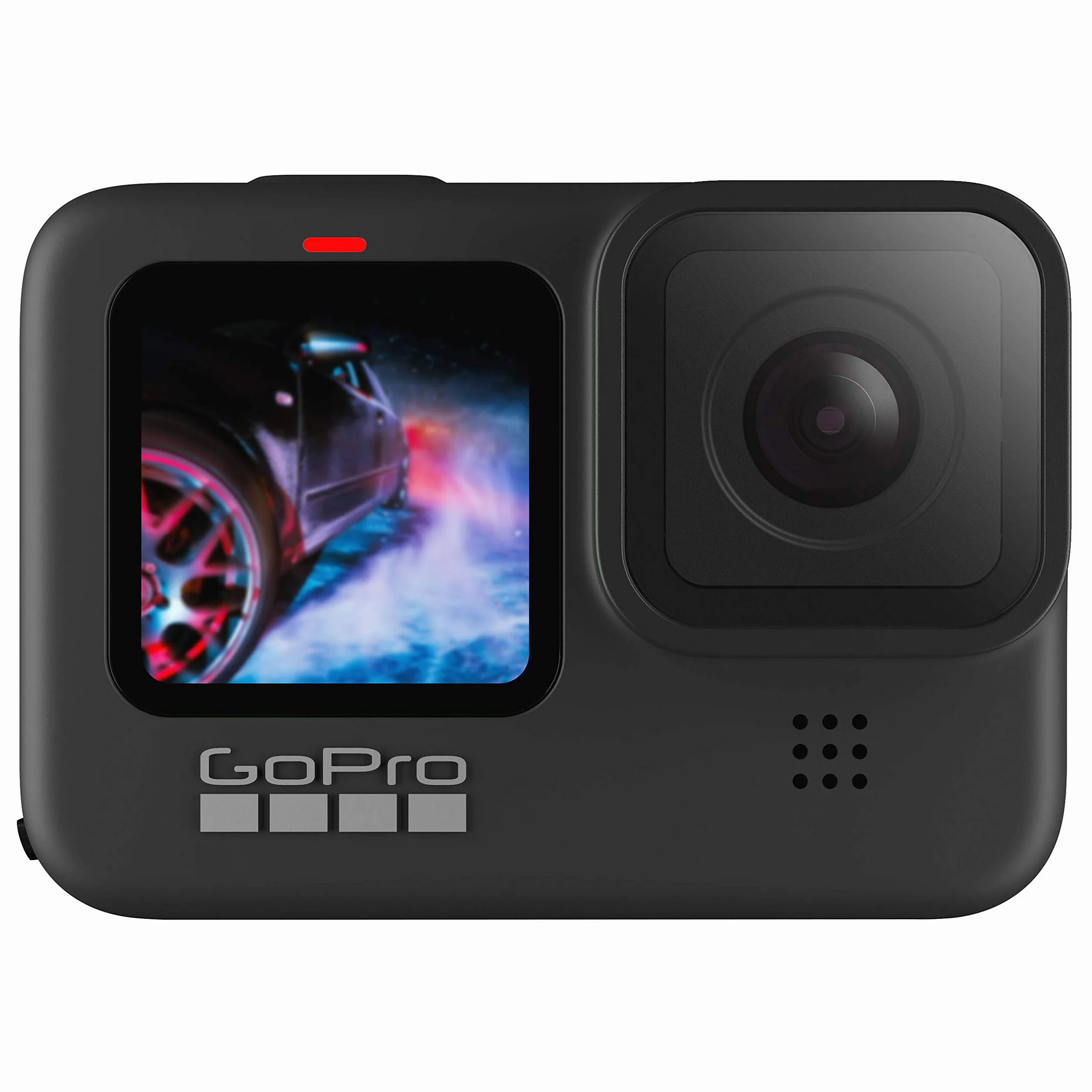 GoPro HERO9 - Fotocamera sportiva impermeabile con schermo LCD anteriore e touch screen posteriore, video 5K Ultra HD, foto da 20 MP, streaming live 1080p, webcam, stabilizzazione, nera