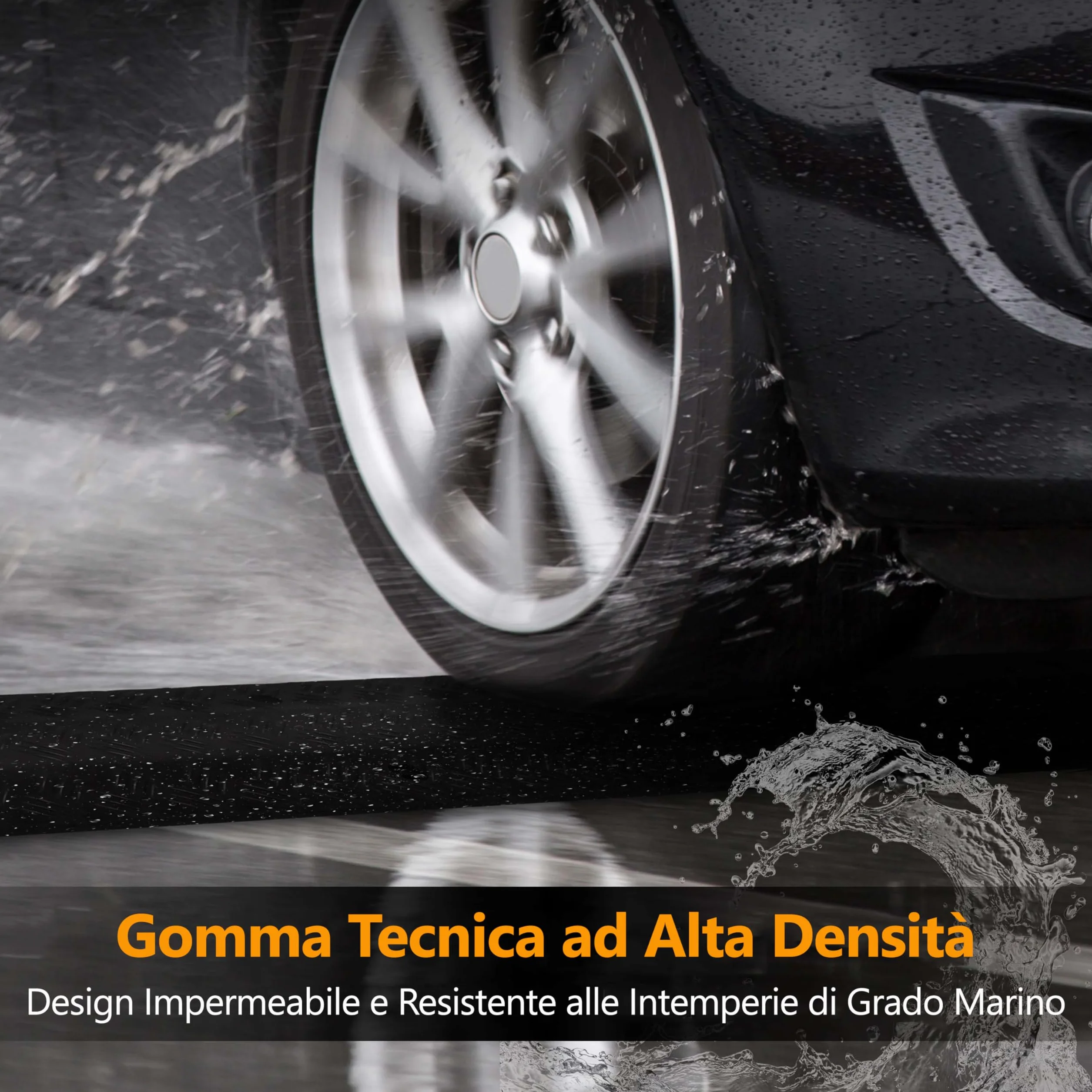 Pyle Rampa Auto 203 cm Gomma Canalina Passacavi Calpestabile 1 Canale Set 2