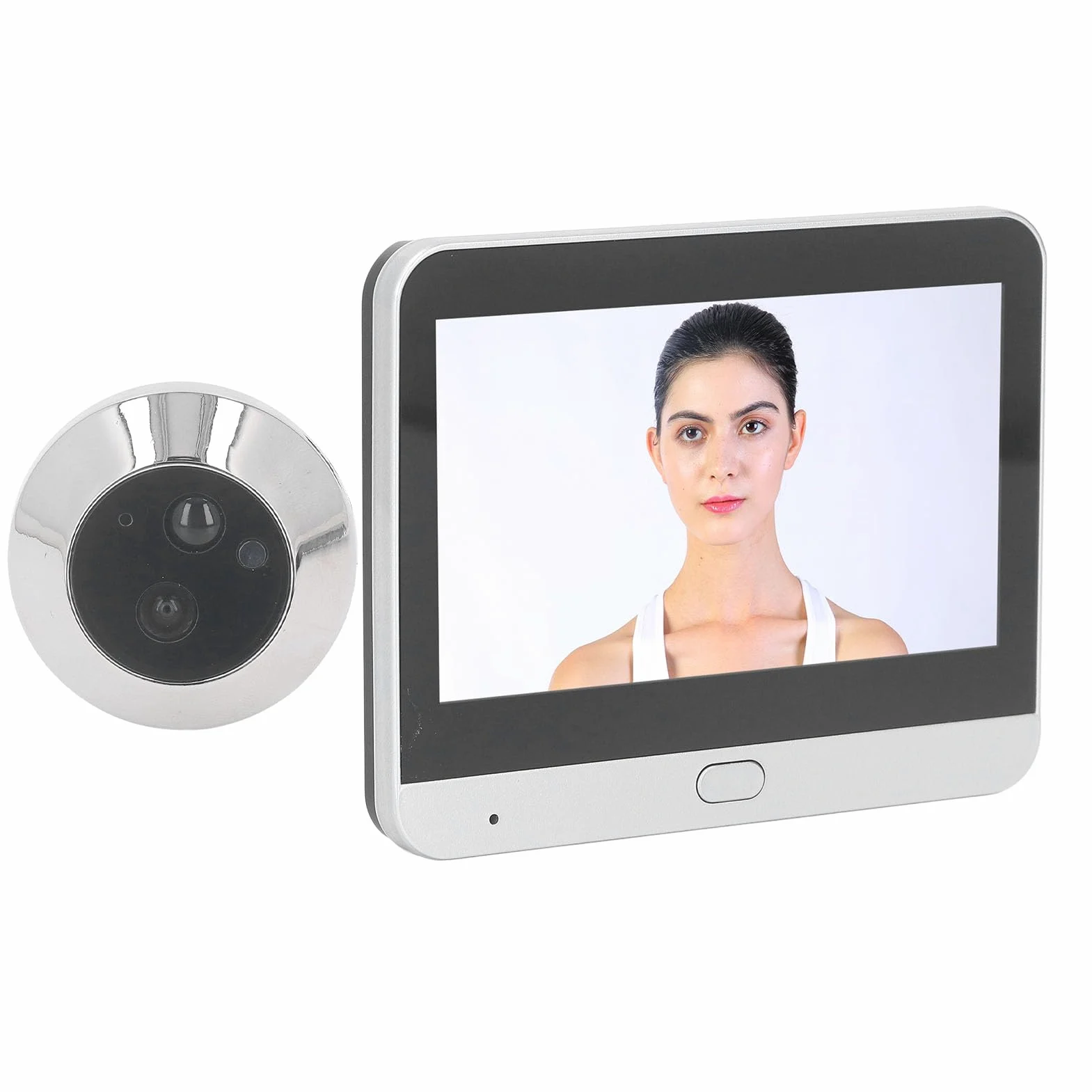 Tonysa Spioncino Digitale per Sistemi di Sicurezza Domestica, Telecamera Digitale Spioncino Elettronico Spioncino Wireless Telecamera 1080P Visione Notturna a 120 Gradi Citofono