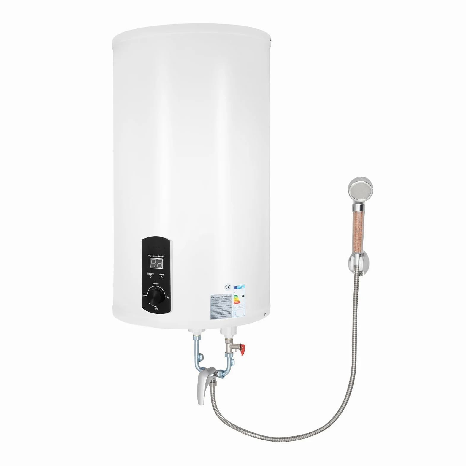 Scaldacqua istantanea, 70 l, scaldacqua elettrico, protezione contro le perdite, da parete, erogatore di acqua calda da 2000 W, per cucina, WC, parrucchieri, bagno, roulotte