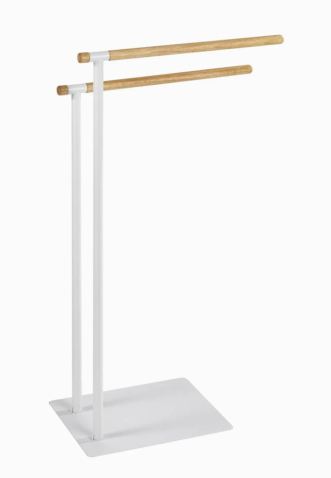 Wenko 22510100 Macao Portasciugamani/Indumenti in Legno/Acciaio Bianco/Marrone, 43 x 24 x 79 cm.