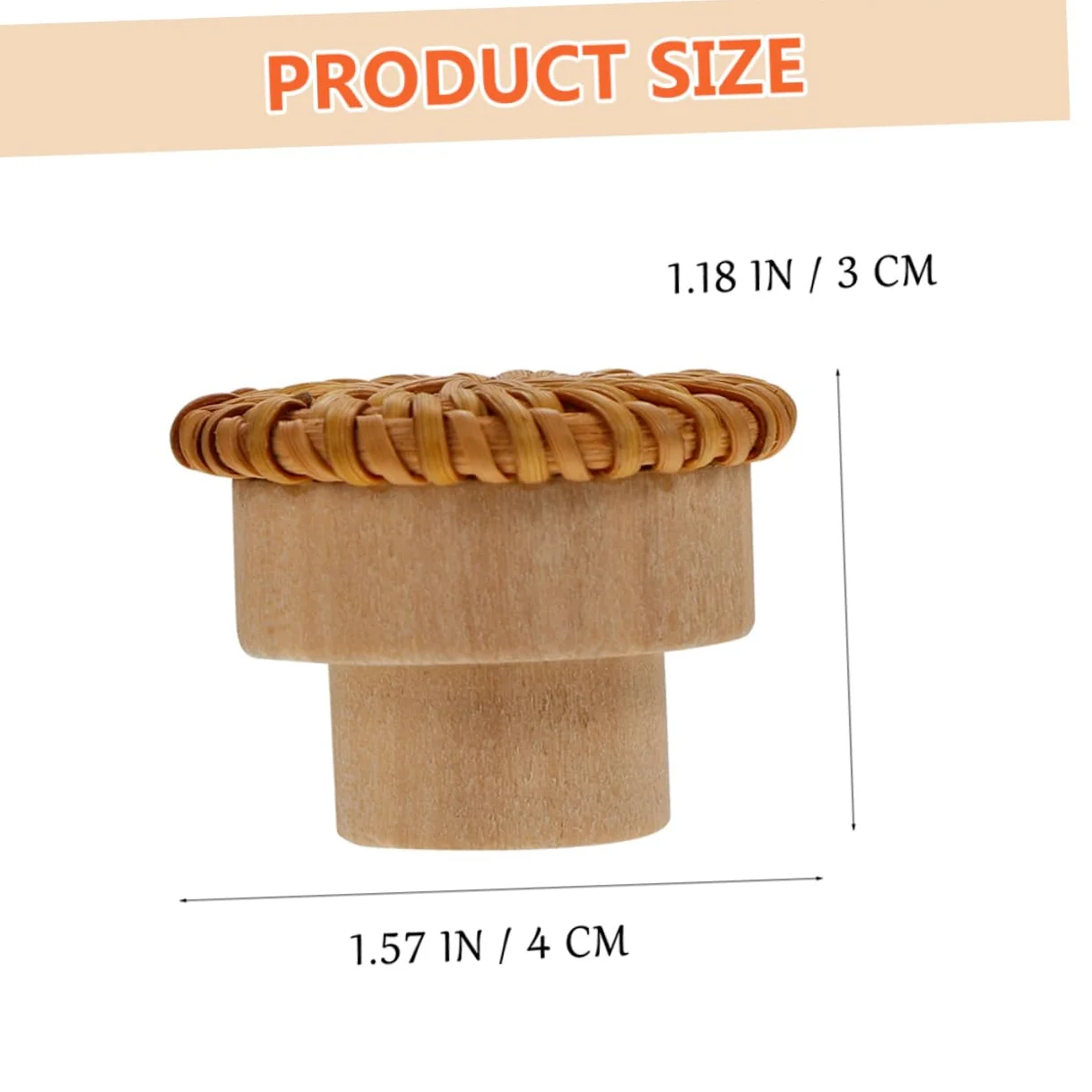Uonlytech 4 Set Manico in Bambù Pomelli Decorativi Per Porte Comò Naturale Maniglie Delle Ante Dei Mobili Da Cucina Arredamento Legnoso Maniglie Dei Cassetti Del Comò Ki Di Legno 4 Pezzi * 4