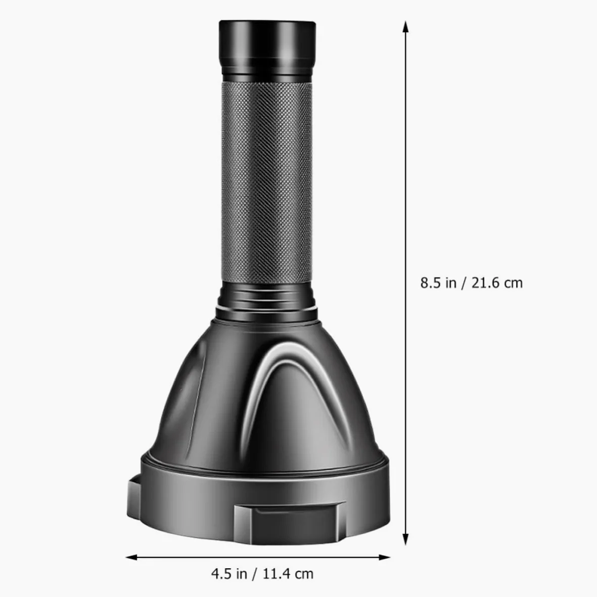 Torcia LED Campeggio Outdoor Portatile Multifunzione 5000mah Nero | Lega di Alluminio, Lente Convessa, Tre Modalità, Antiurto e Resistente alla Pressione