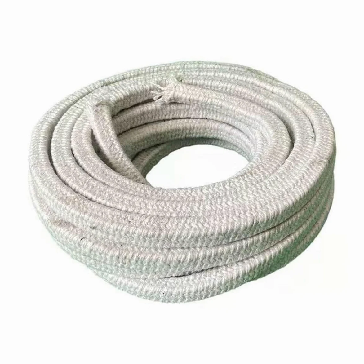 Filo di tenuta in fibra di ceramica intrecciata, quadrato, lunghezza 5 m, spessore 6-50 mm, resistente al calore, come guarnizione di ricambio per porte del radiatore, stufe | Diametro: 50 mm