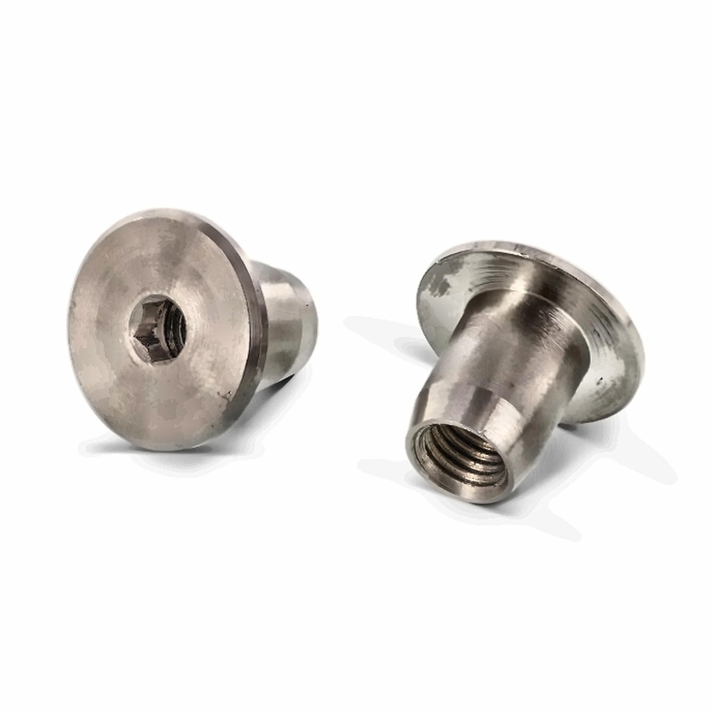 Dadi a manicotto M12 x 18 acciaio inox A4 V4A testa piatta SW4