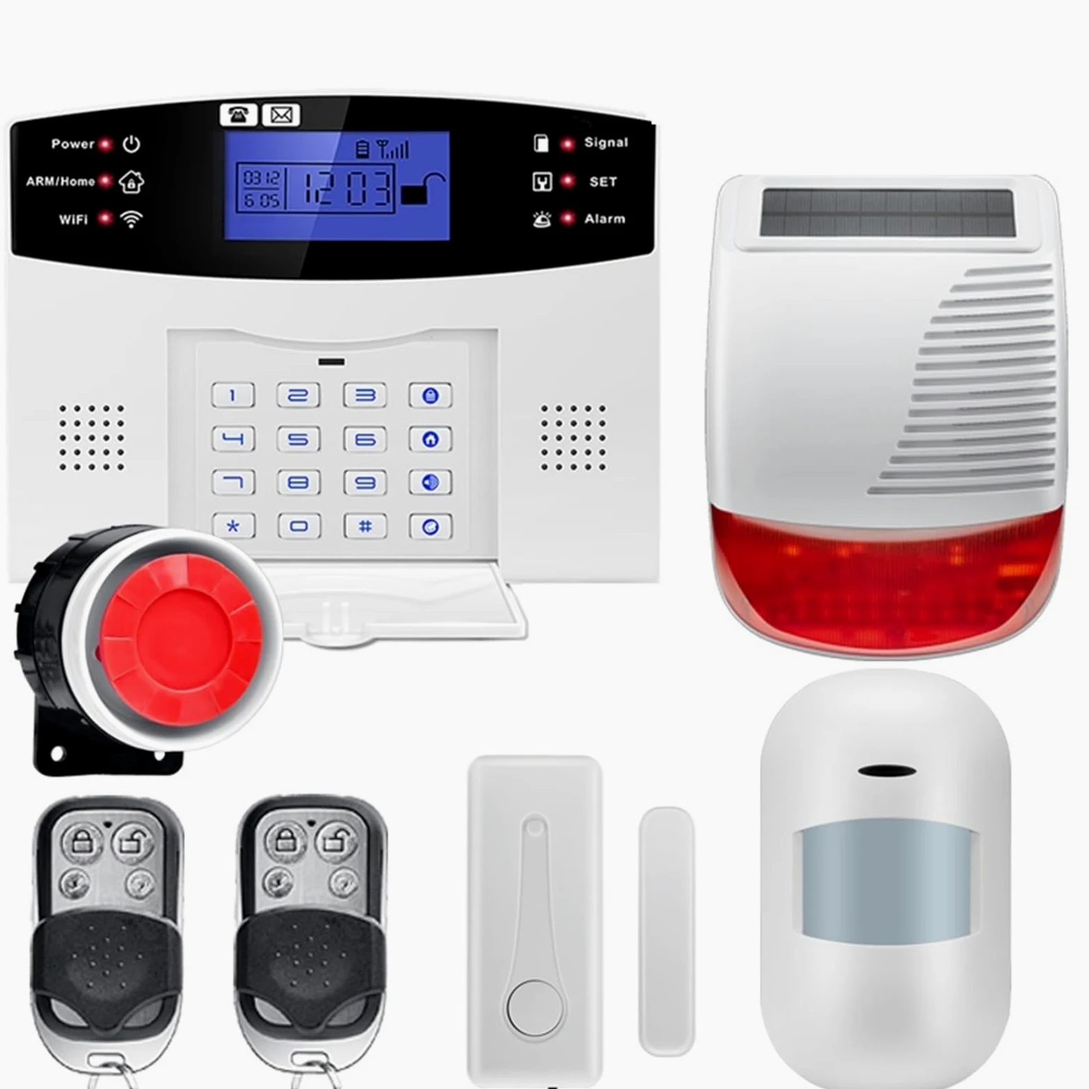 Kit di Allarme, Smart Alarm 433MHz Cavo Wireless gsm di Allarme antifurto Smart Home Security Allarme Fai da Te TUYA(G2BT4)
