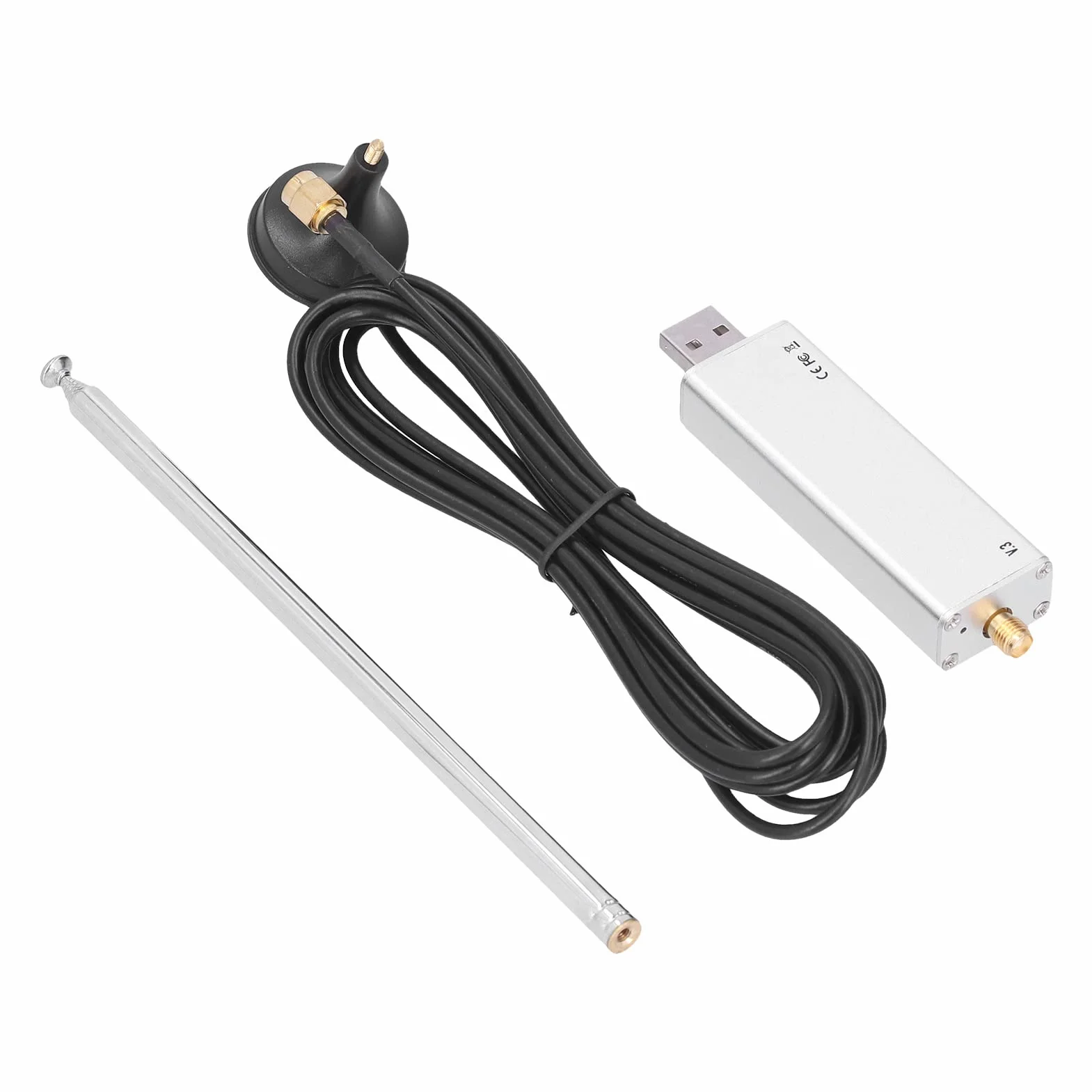 Sintonizzatore RTL‑SDR R820T2 V3 RTL2832U + Antenna Telescopica + Kit Base Antenna