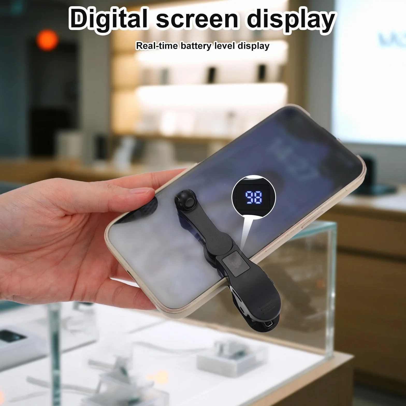Auto Clicker per Smartphone, Tapper Schermo Telefono a velocità Regolabile con Cavo Dati Dispositivo Auto Tapping 180° Ruotabile per iOS Android Tablet Trasmissione Live Offerta Lampo (Nero)