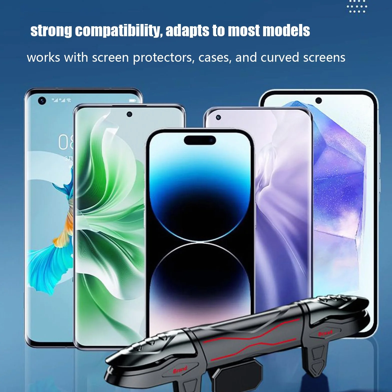 Trigger mobile – Controller in metallo a ritardo zero, potenziatore di gioco per telefono, controller per presa dello schermo, di gioco mobile con risposta immediata, grilletto ergonomico [video game]