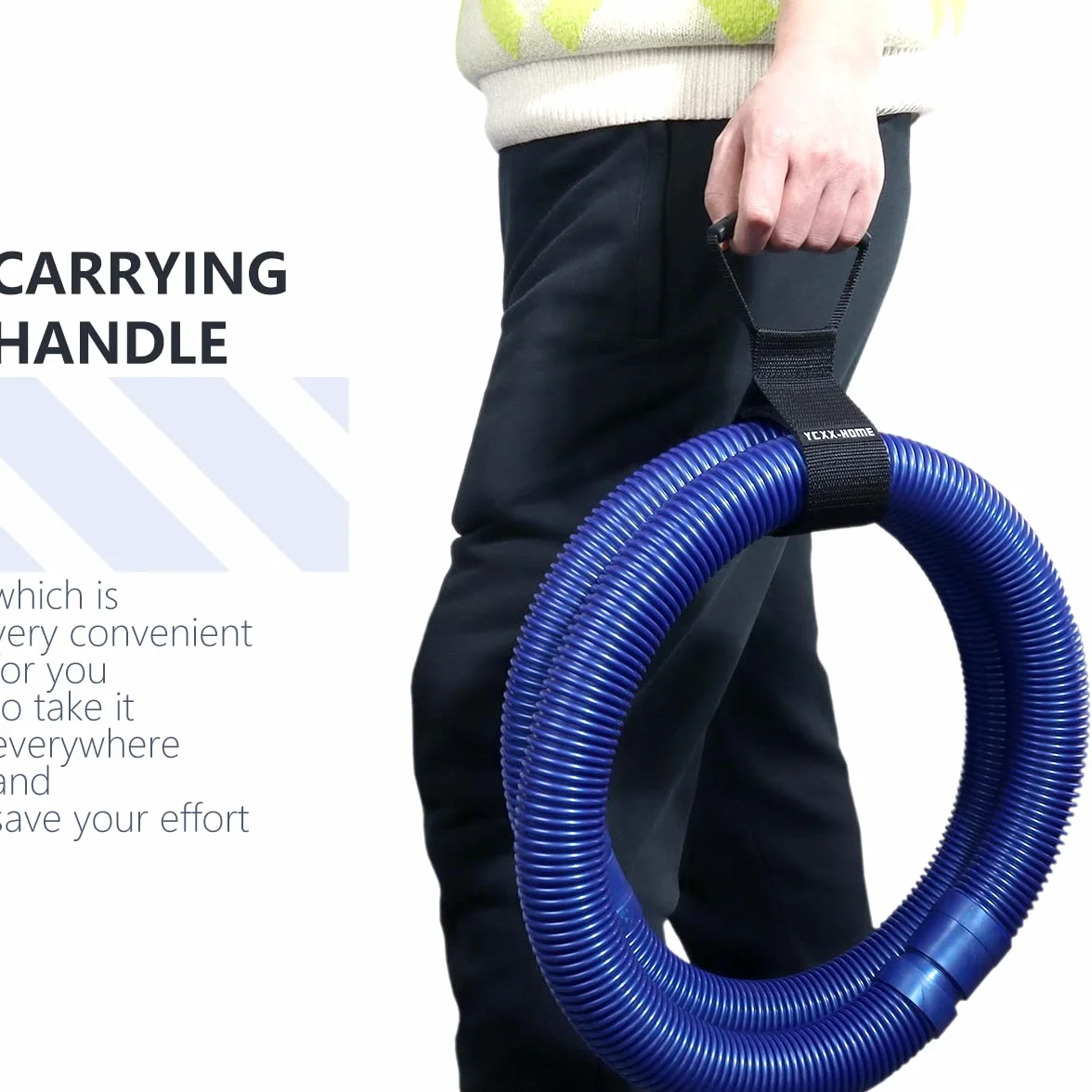 Heavy Duty Cord Storage Wrap Holder Extension Hook and Loop Cord Hose Organizer z maniglią do transportu (43,2 cm)