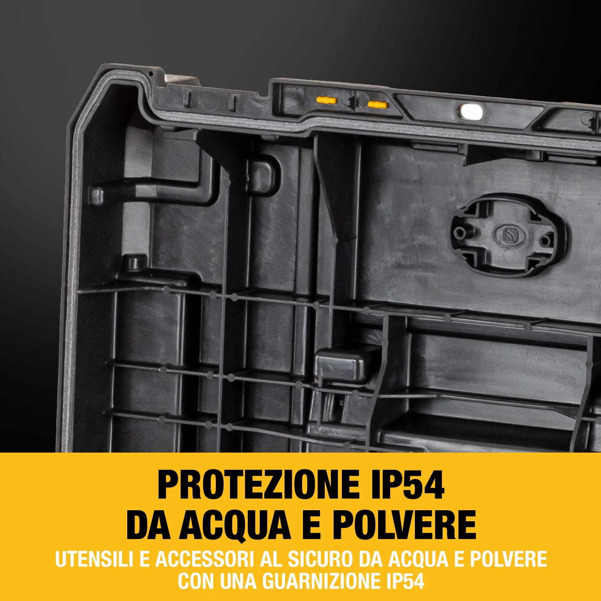 DEWALT TSTAK VI Unità profonda porta elettroutensili con vasca portaoggetti DWST83346-1