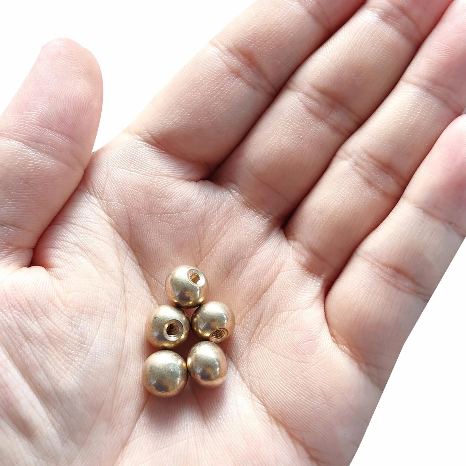 PATIKIL Ottone Sfera Dadi Pomello M4x0.7 10pz Lampada Decorazioni Vite Cappucci