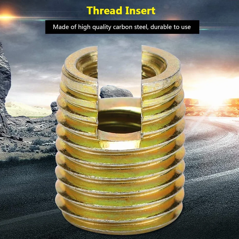 Akozon Inserto Filettato Autofilettante 20pz Inserti Filettati 302 Viti per Riparazione Viti in Acciaio al Carbonio(Inner M5*0,8 Outer M8*1,0)