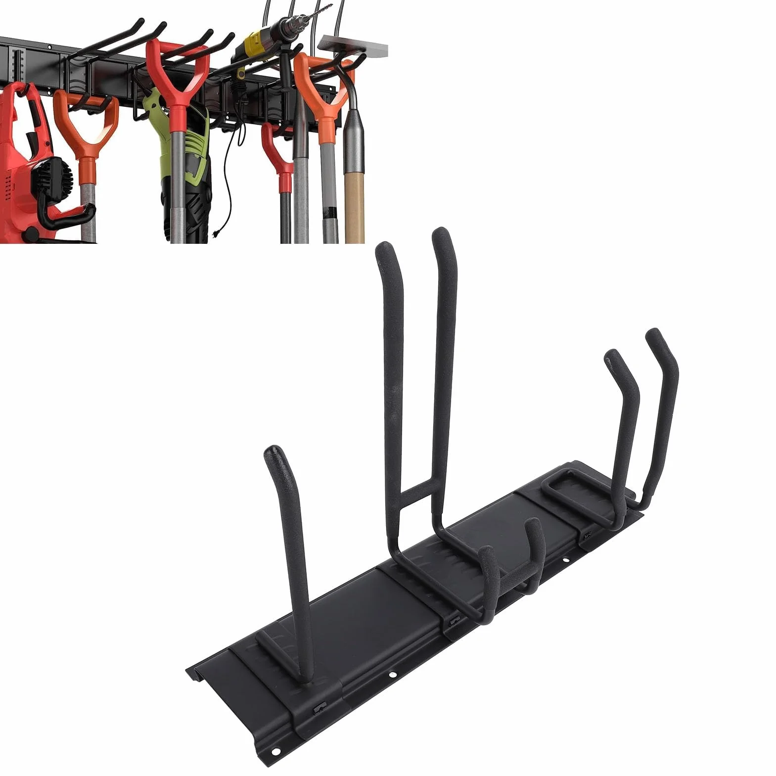 Ejoyous Porta Attrezzi da Parete, Organizzatore da Officina 150 Kg con 3 Binari e 7 Ganci