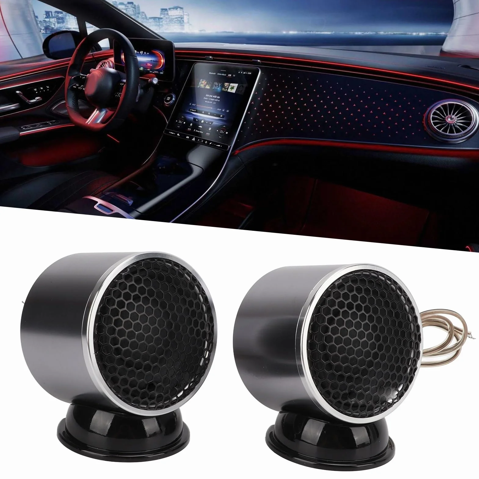 Auto Altoparlanti a Media Taglio 110w a Bassa Perdita a Bassa Perdita Crossover Stereo Altoparlante Surround per L'aggiornamento 'audio 'auto