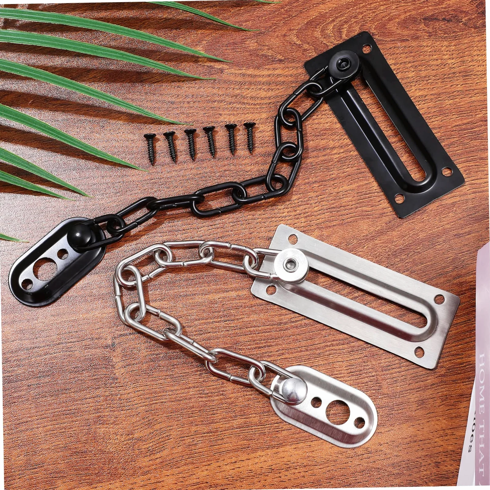 NUOBESTY 4pezzi Catena Sicurezza Per Porta in Acciaio Inossidabile Abbinate Chiusura Per Porte Interne Ingresso Serratura Resistente Per Case e Uffici
