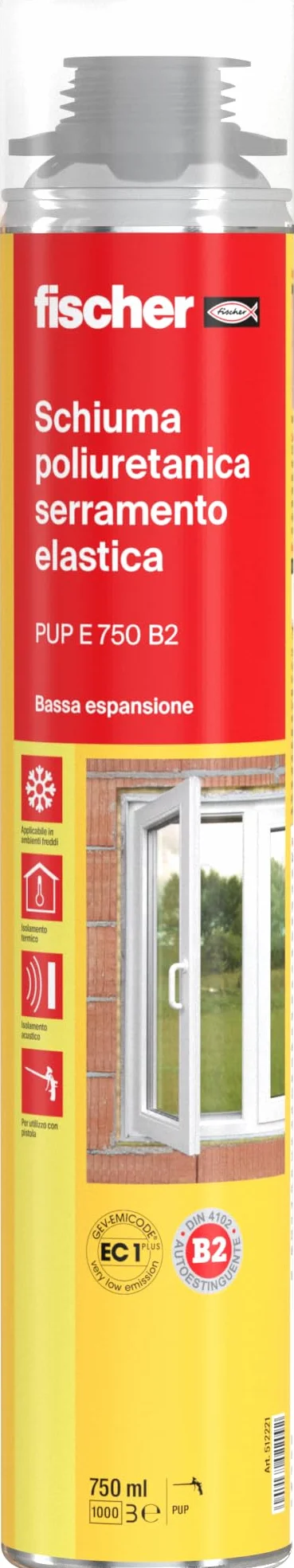 Fischer PUP E 750 Schiuma Poliuretanica Elasticità 512221