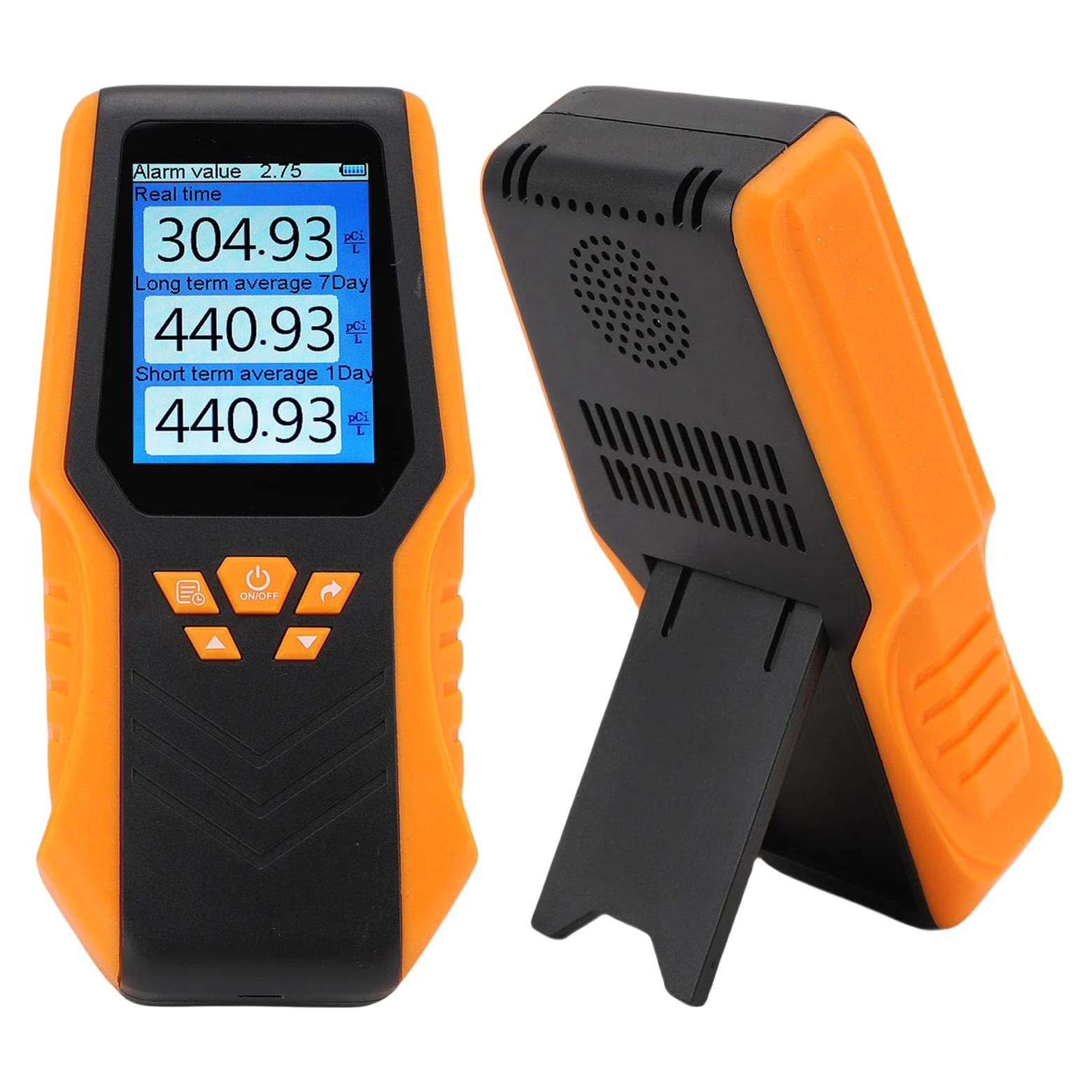 Eujgoov Rilevatore di Radon Letture Digitali, Monitor Portatile con Display LCD per Casa, Ufficio, Scuola, Letture Accurate, Design Compatto, Batteria Ricaricabile