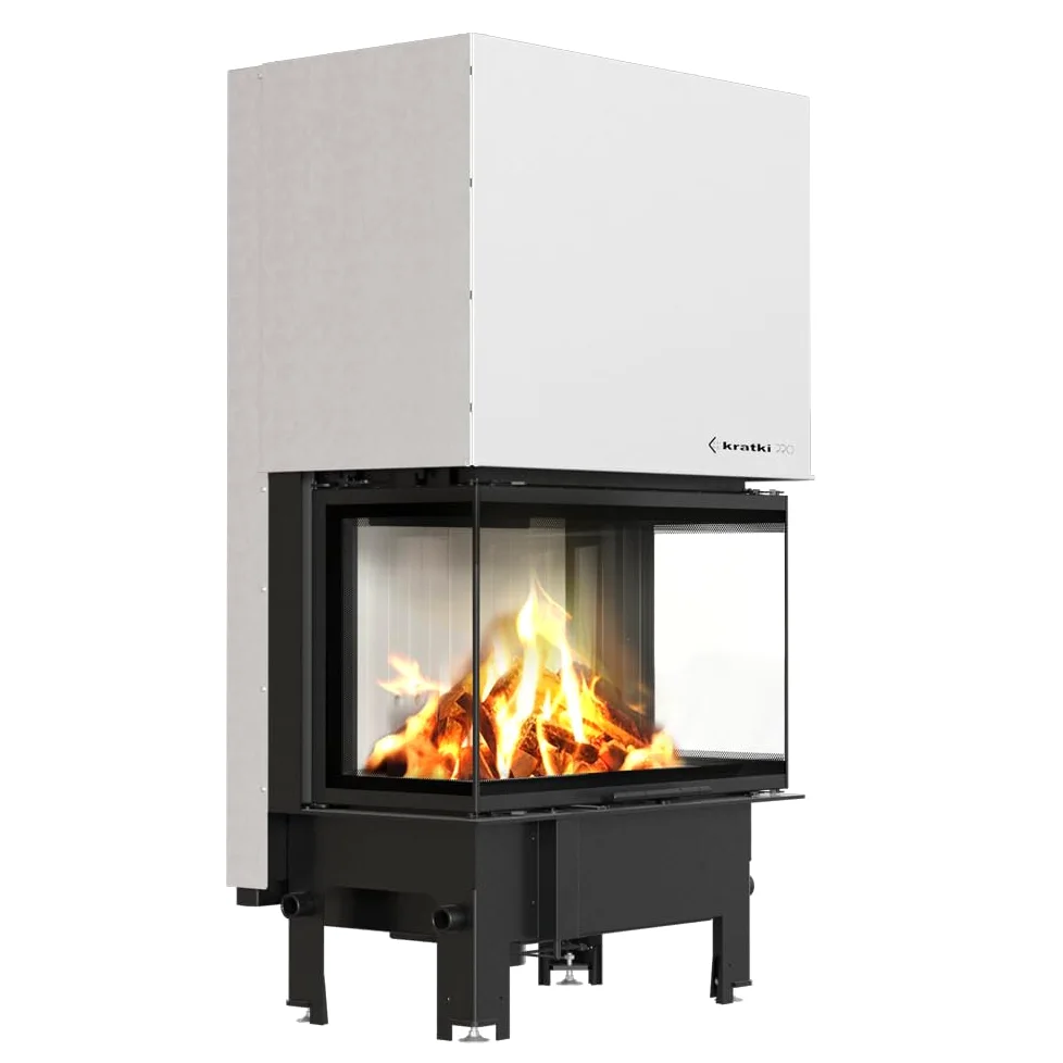 KRATKI Inserto per camino in acciaio a legna REGNOR 8 kW Ø200 saliscendi A | Acciaio nero, efficienza 80,2%, classe A. Ecodesign, BImSchV 2; per recupero calore.; combustione efficiente; basse emissioni