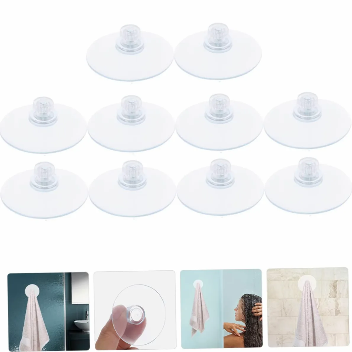 3 Set Cuscinetto Di Aspirazione Anti-slip Ganci Della Tazza Di Aspirazione Piccole Ventose Ganci Per Tazze Rimovibile Ventosa Per Ventose Per Pvc Trasparente 10 Pezzi*3