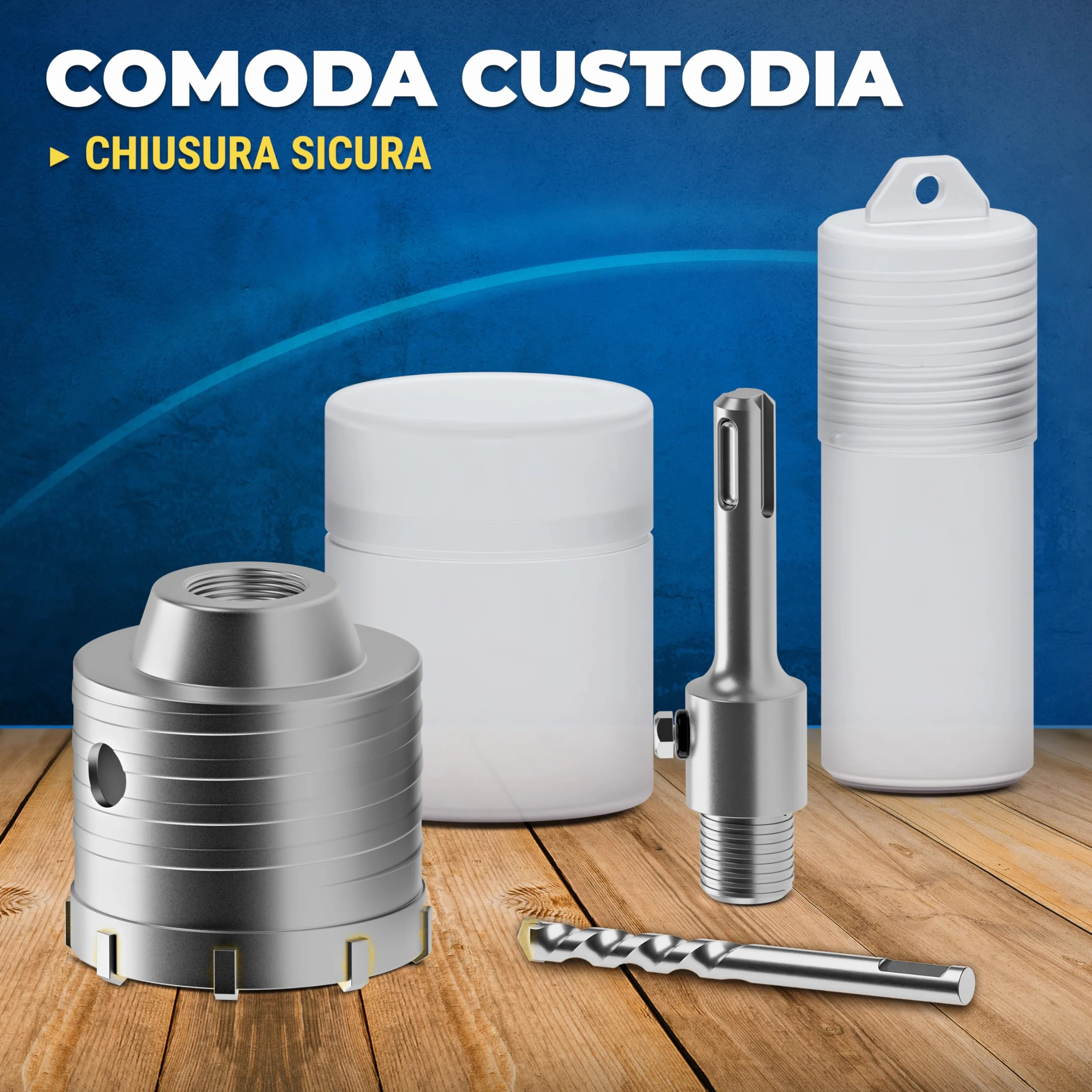 S&R Fresa a Tazza per Muro Cemento Ø 68mm Corona Diamantata Carotatrice a Secco SDS PLUS
