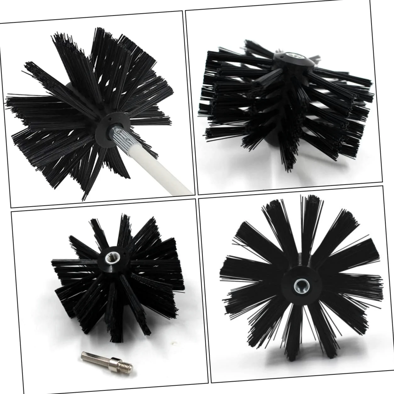 Cabilock Scovolino Canne Fumarie in Nylon e Ferro, Spazzola per Pulizia Condotti e Asciugatrice Manico in Legno per Ridurre i Tempi di Asciugatura