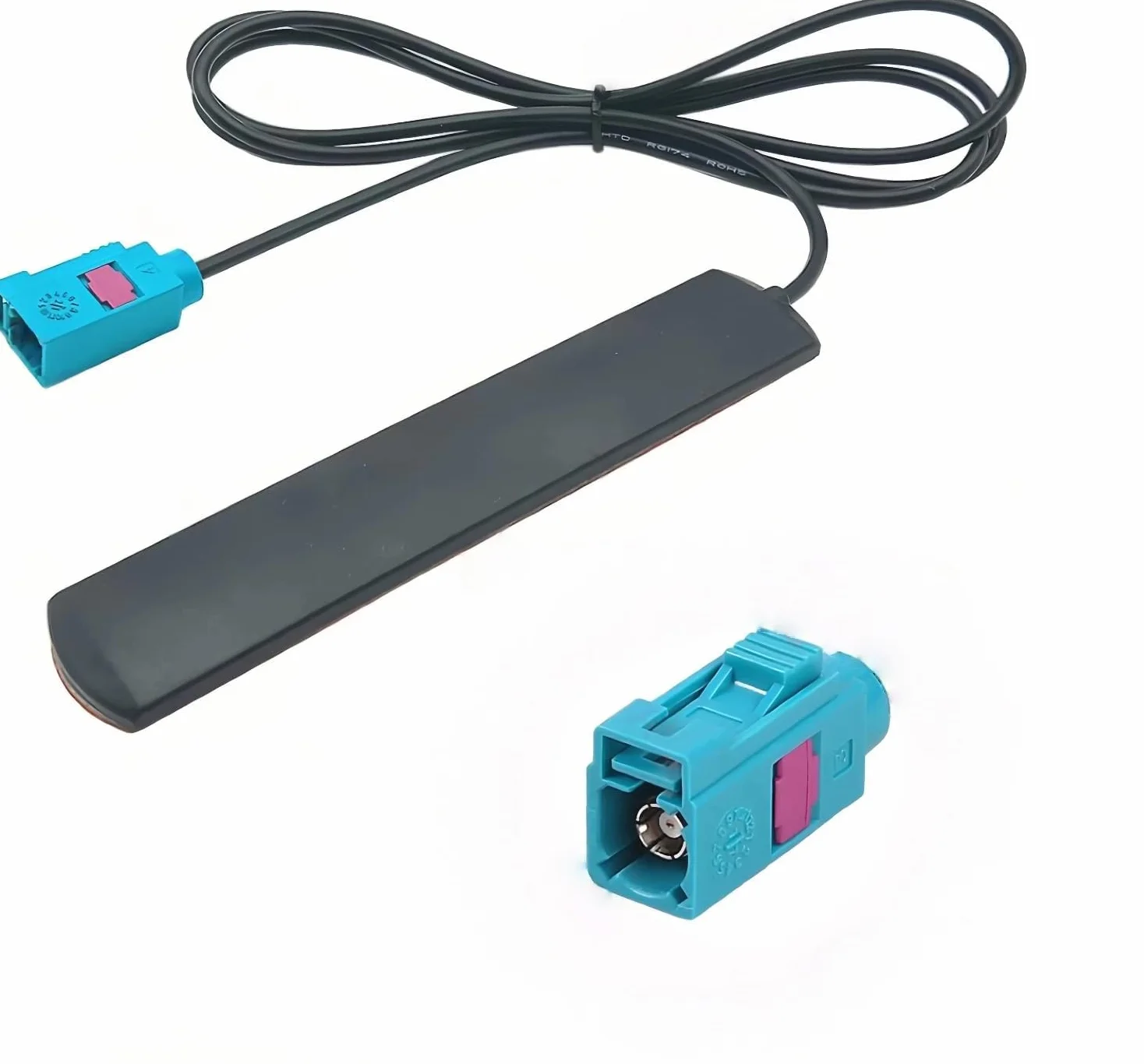 Antenna radio Aurum DAB per auto con amplificatore DAB+ FM, antenna autoadesiva universale per finestrini di auto, SUV e camion - Cavo 3M e connettore Fakra
