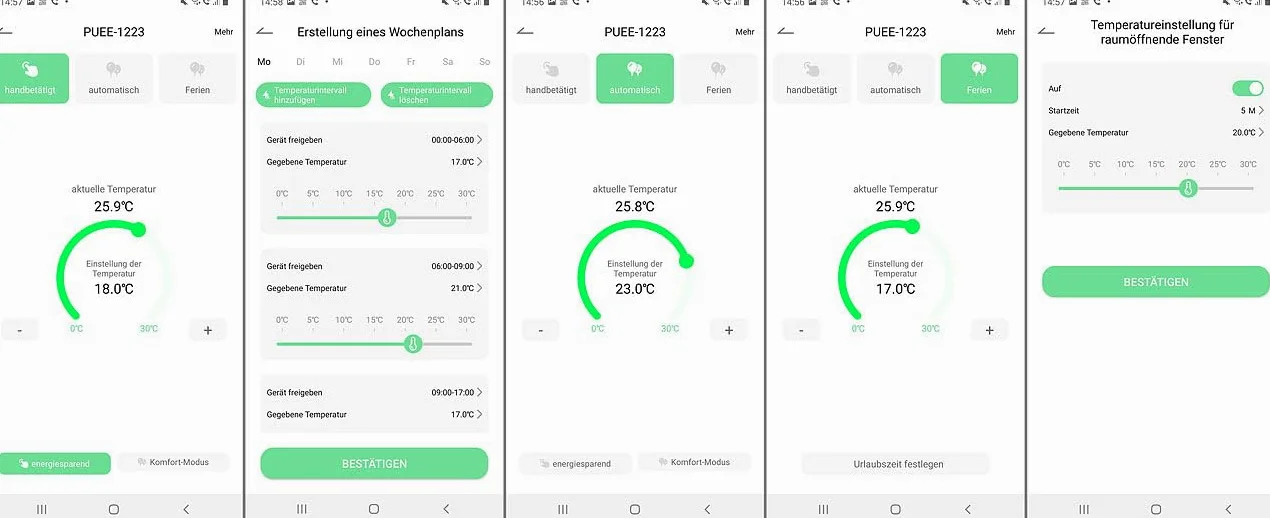revolt termostati di riscaldamento: Set da 3 pezzi Termostati per radiatori, Programmazione tramite app, Bluetooth (termostato elettronico per termosifone, termostato con programma settimanale)