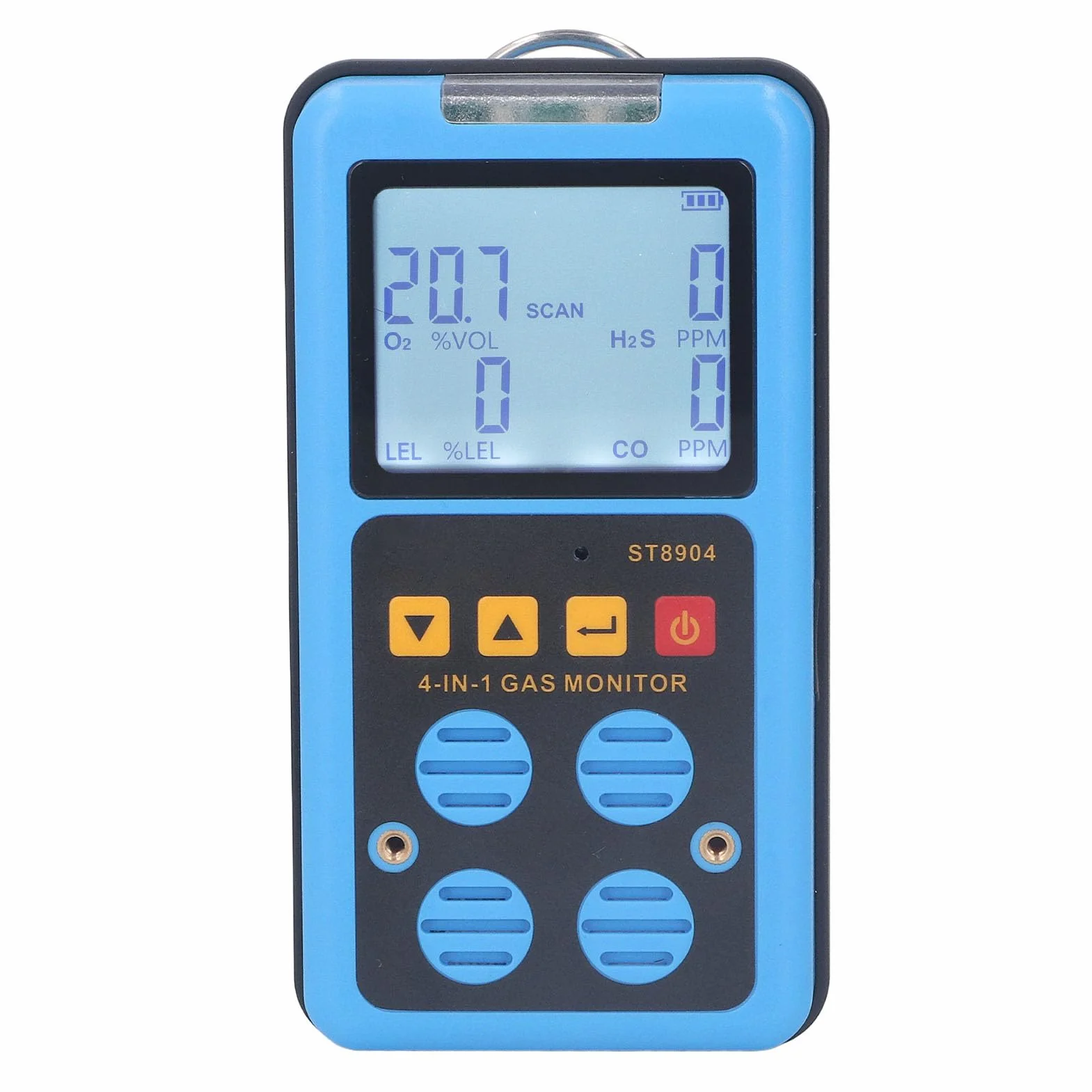 Jeffergarden Rilevatore di Gas Monitor Multigas Portatile, ABS con Allarmi Sensibili, Misura CO H2S O2 LEL, Ideale per la Sicurezza Domestica e Lavorativa