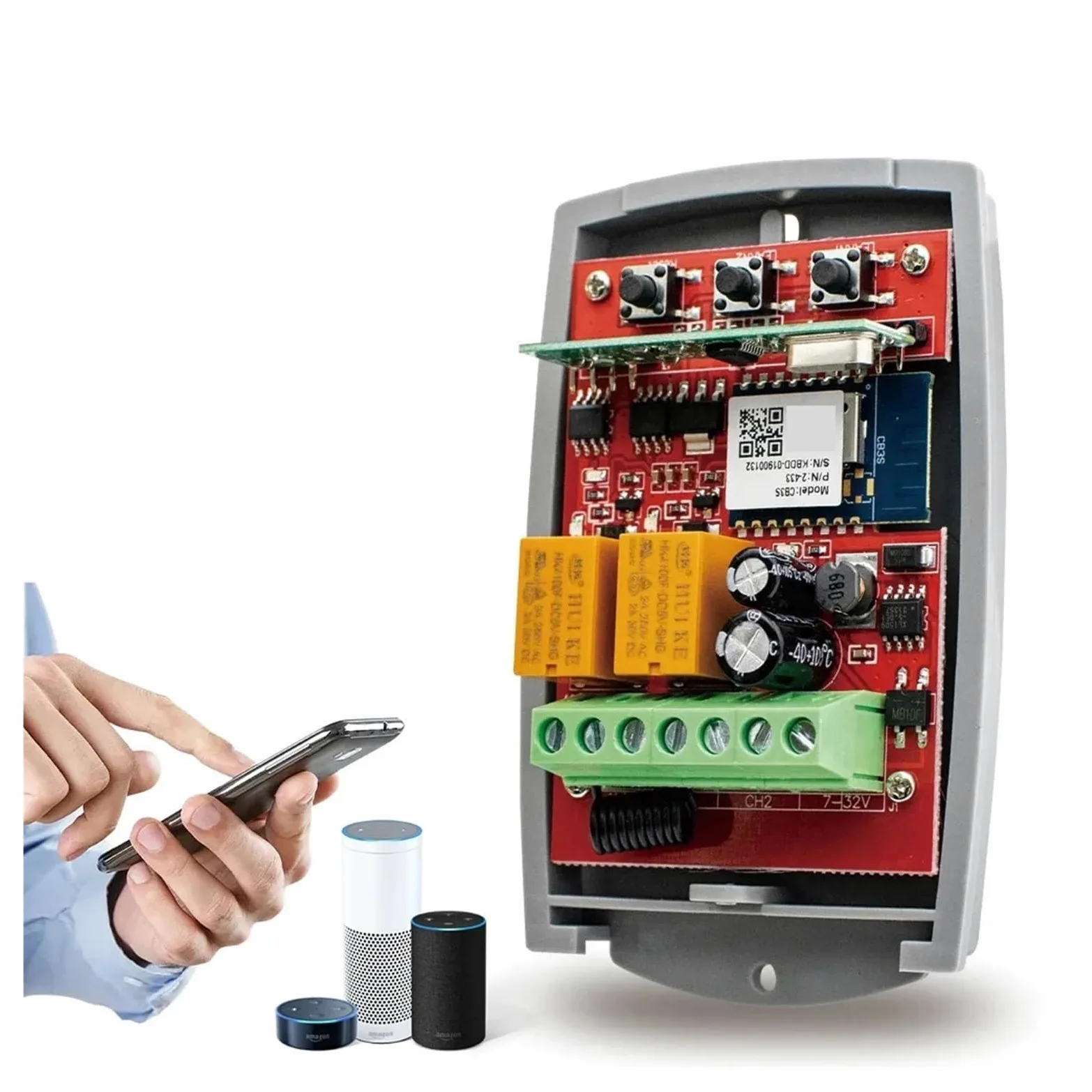 Kit apricancello elettrico, Tuya Garage Apriporta Cancello Ricevitore 2ch 433mhz 433.92mhz Universale Fixed Rolling Code Multi Marca Controller Switch | AC 85-250V WIFIX1