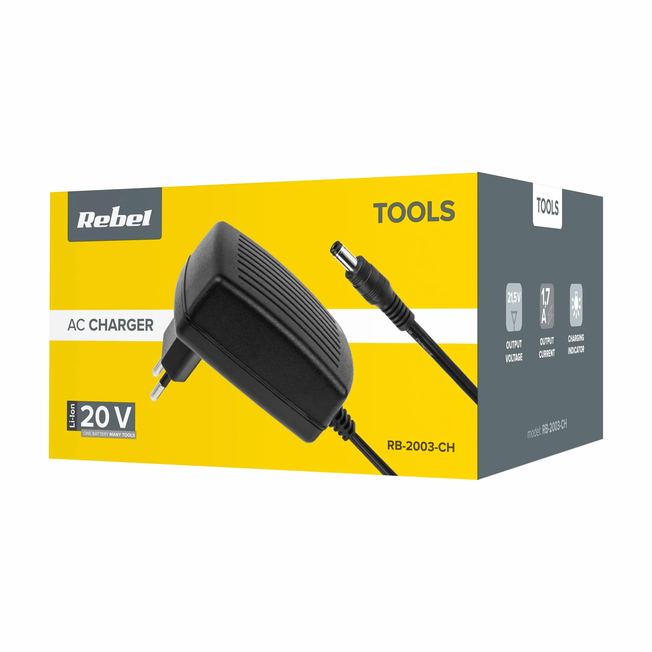 Rebel Caricabatterie 20V 2A/4A RB-2003-CH