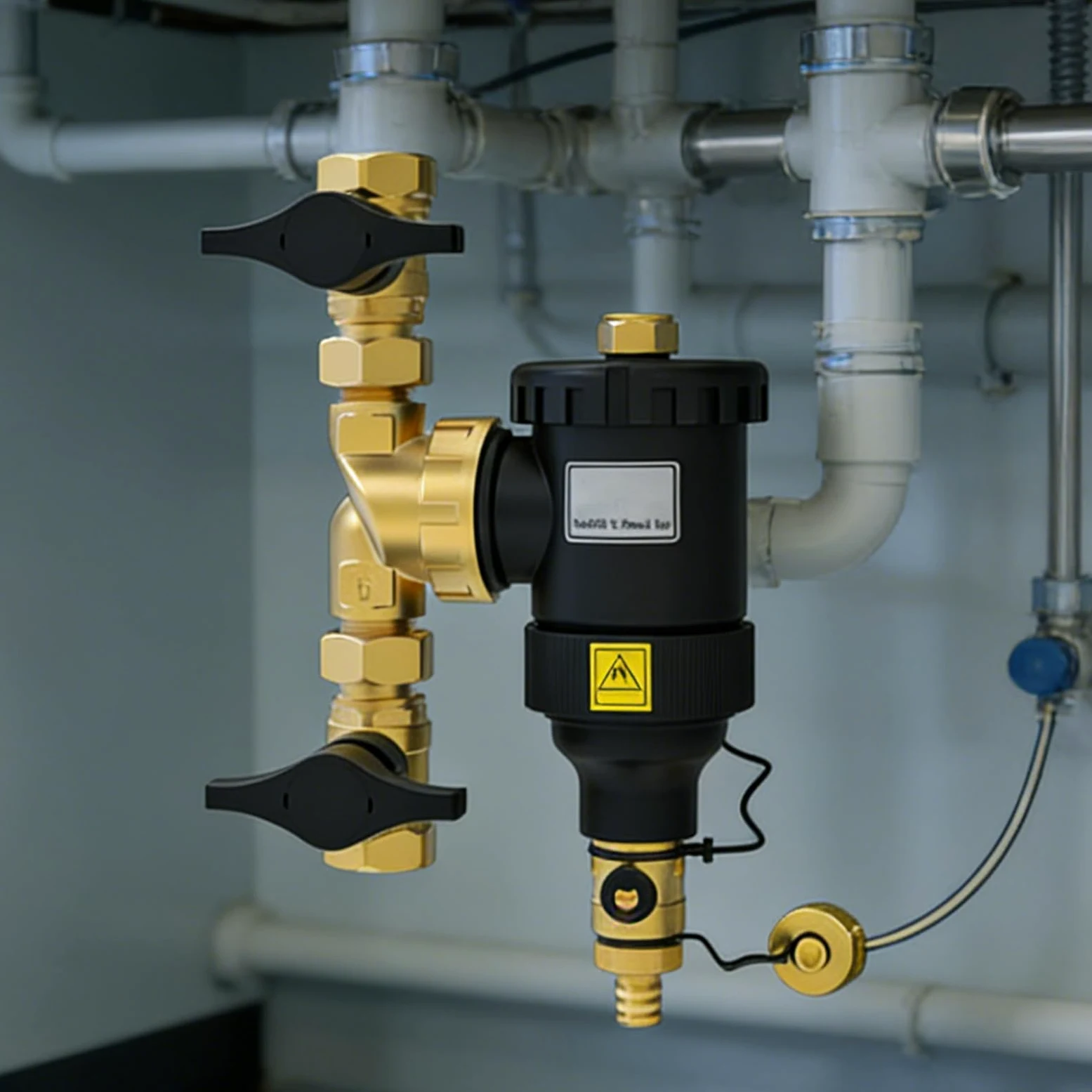 Filtro Magnetico per Acqua Caldaia Unità Filtrazione A Parete Con | Separatore Di Fango E Ruggine per la Purificazione del Riscaldamento Centralizzato