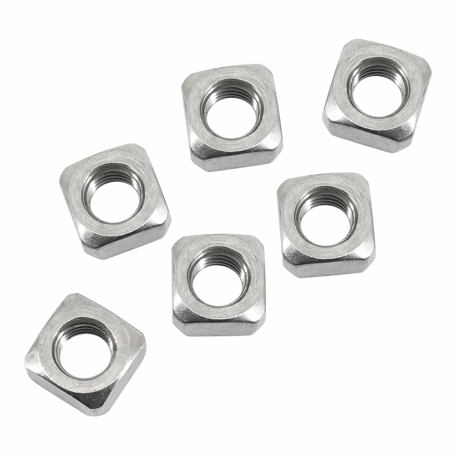 Dado quadrato M4 304 in acciaio inox confezione da 100