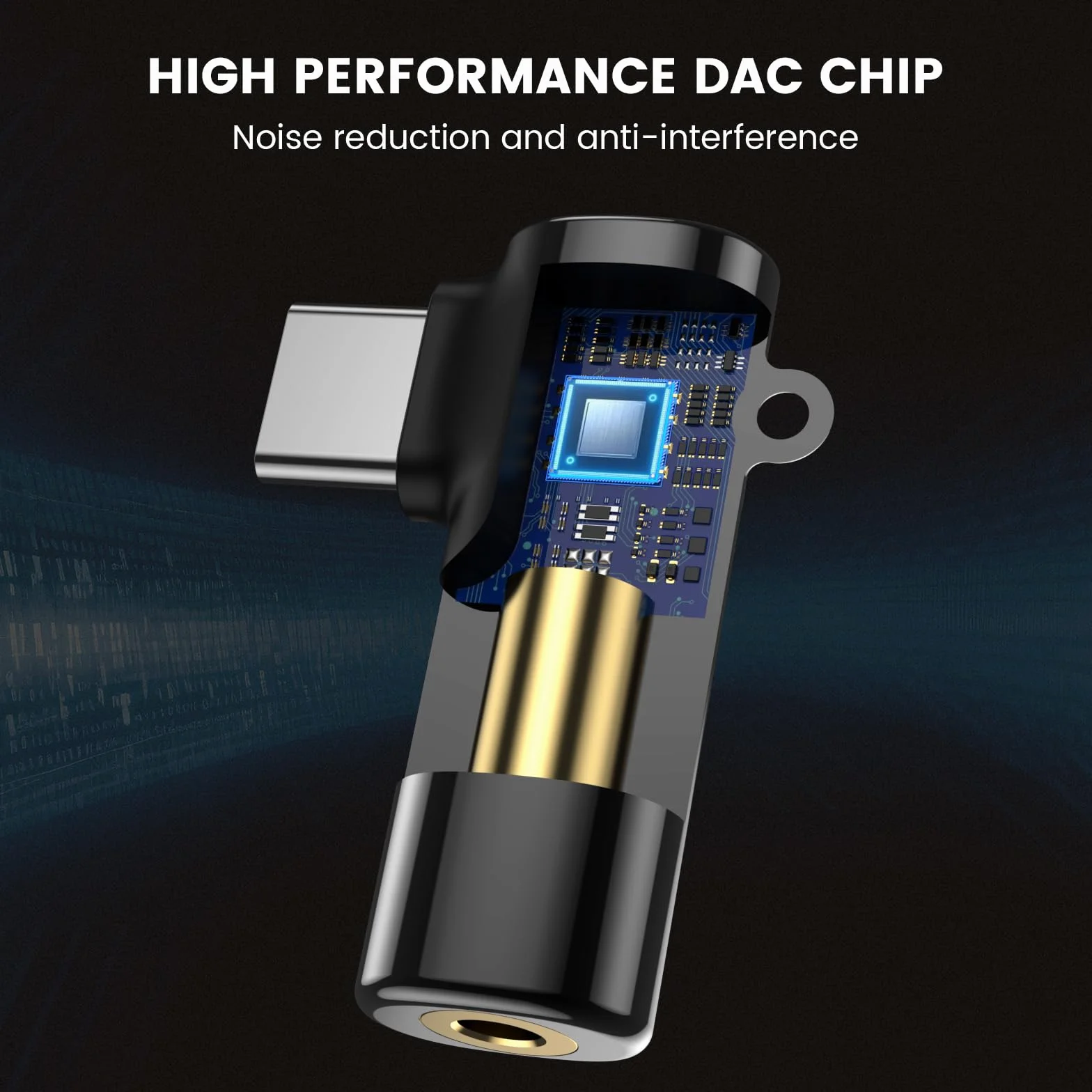 MOSWAG Adattatore USB C Jack con DAC Integrato,Adattatore Cuffie USB C,Adattatore Aux USB C,Angolo Retto,Lega di Zinco,Compatibile con Samsung Galaxy S26 S25 iPhone 17 Xiaomi 17 Ultra Mate 80