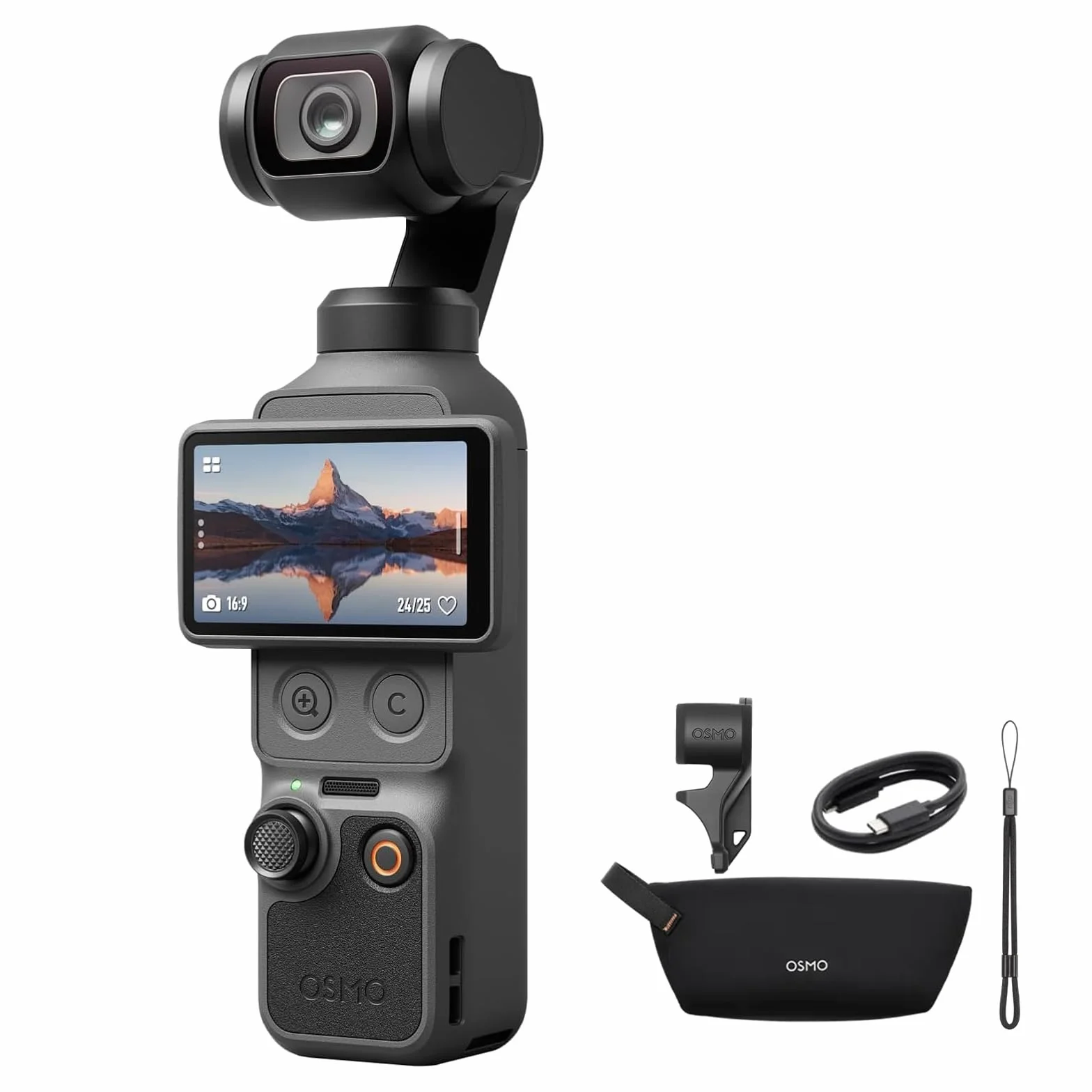 DJI Osmo Pocket 4 Combo Standard, fotocamera stabilizzata tascabile per vlog, CMOS da 1″ e 4K/240fps, stabilizzazione a tre assi, 107 GB di memoria integrata (Standard Combo)