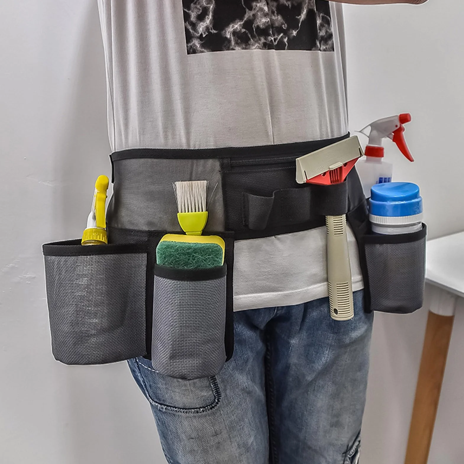 Cintura Porta Attrezzi Da Giardinaggio - Archiviazione Regolabile Multi-Tasca,Grembiule Da Lavoro Con Tasca Per Attrezzi E Cintura,Per Lavoro Costruzione Giardinaggio Pulizie Giardino Hotel