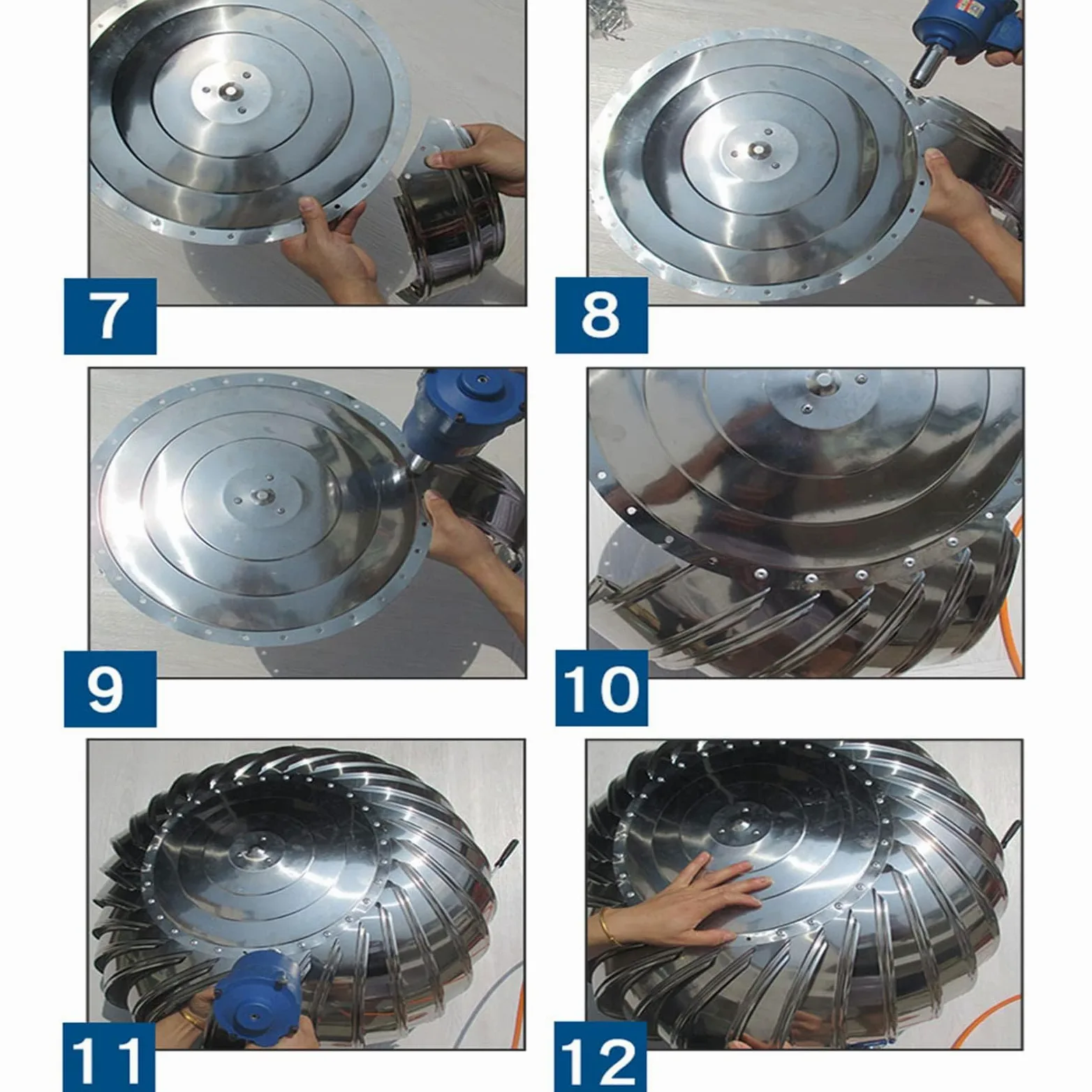 Comignolo in Acciaio Inox per Una Ventilazione efficiente dal Punto di Vista energetico, sfiato per Tetto Anti-Corrente discendente con Design Resistente alle intemperie.
