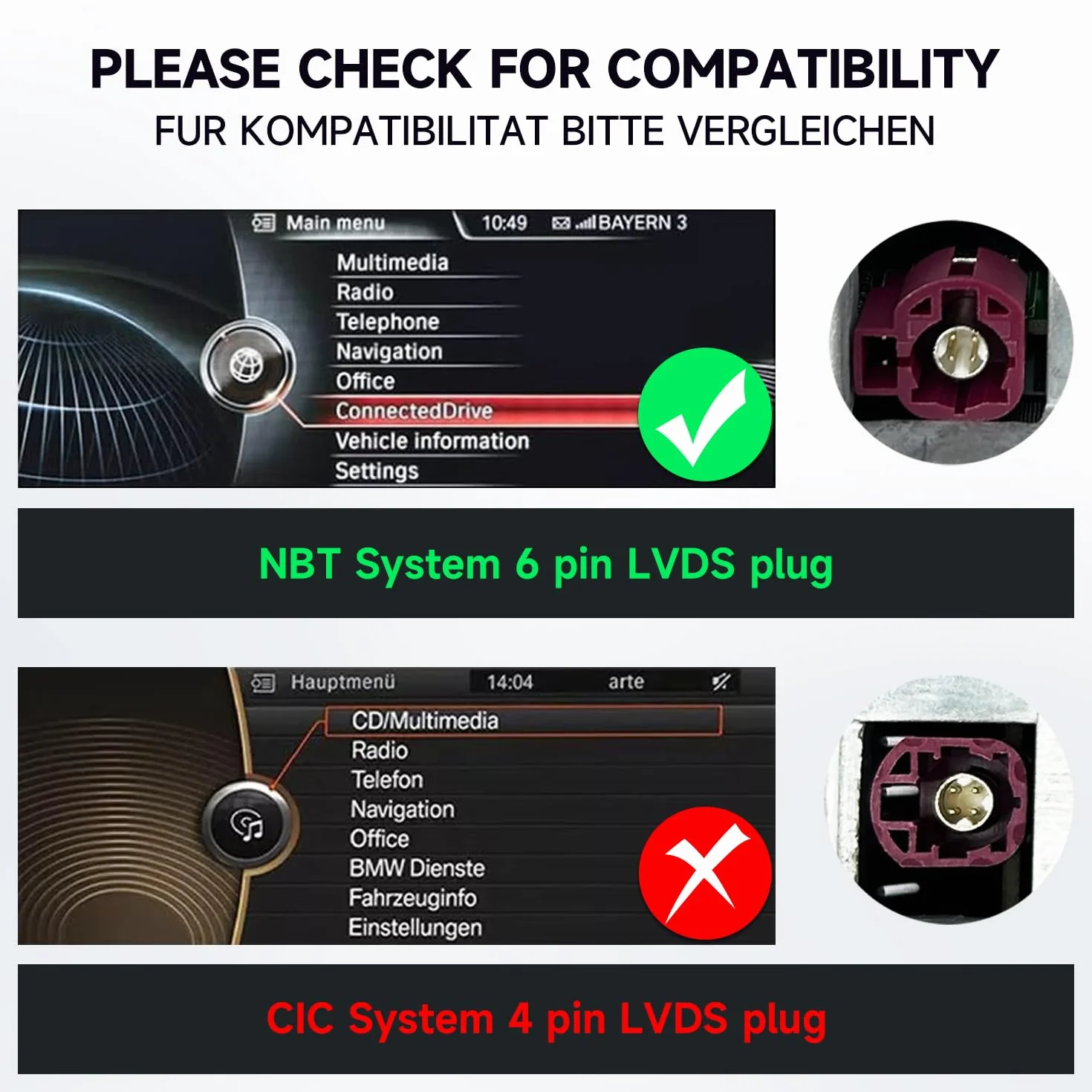 CTB 10.25" CarPlay Android Auto per BMW X1 F48 2015-2017 | Sistema Linux | Compatibile NBT | Schermo Touch Multimediale Retrofit upgrade Plug & Play