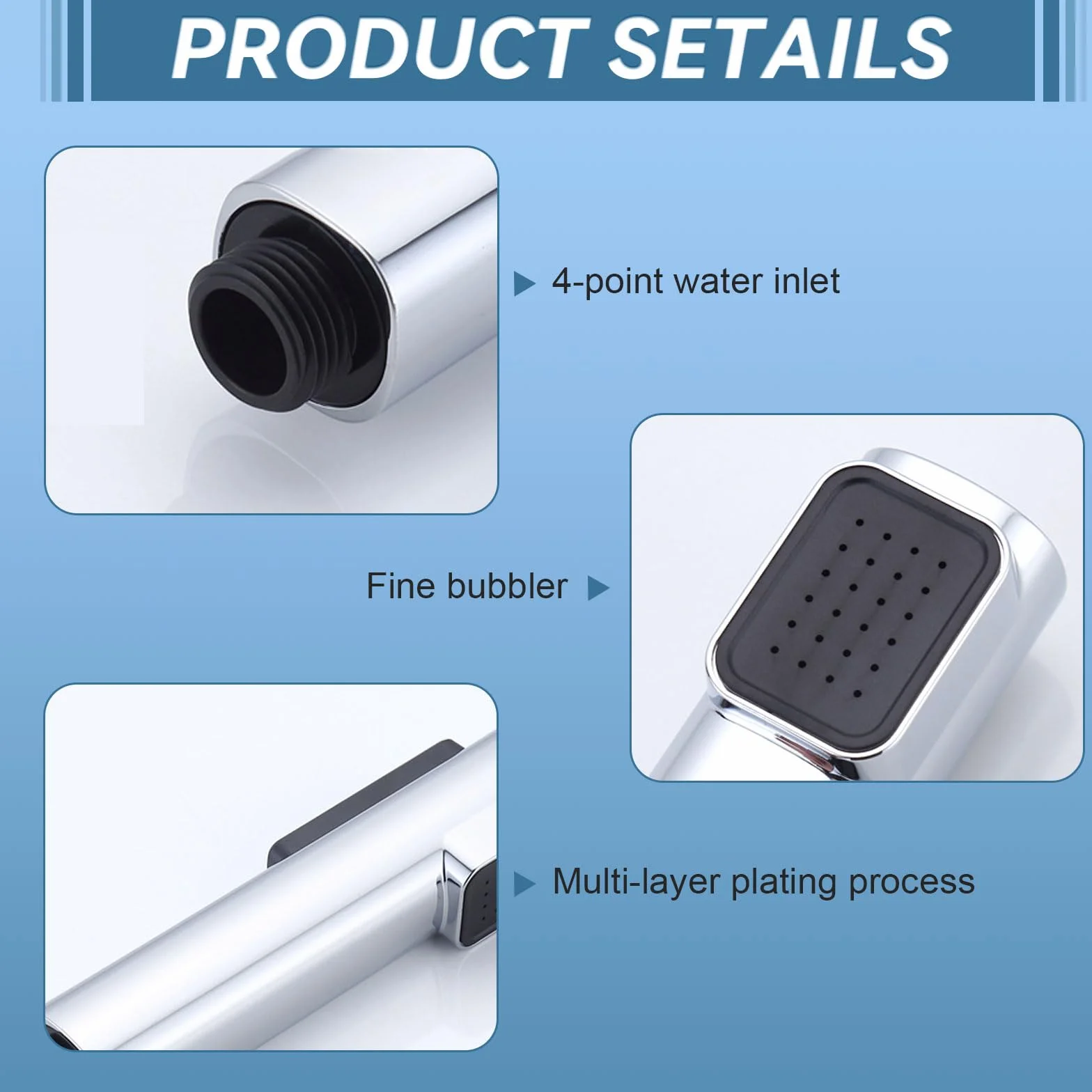 Lavabi portatili Doccetta per bidet spruzzatore ad alta potenza ABS manuale