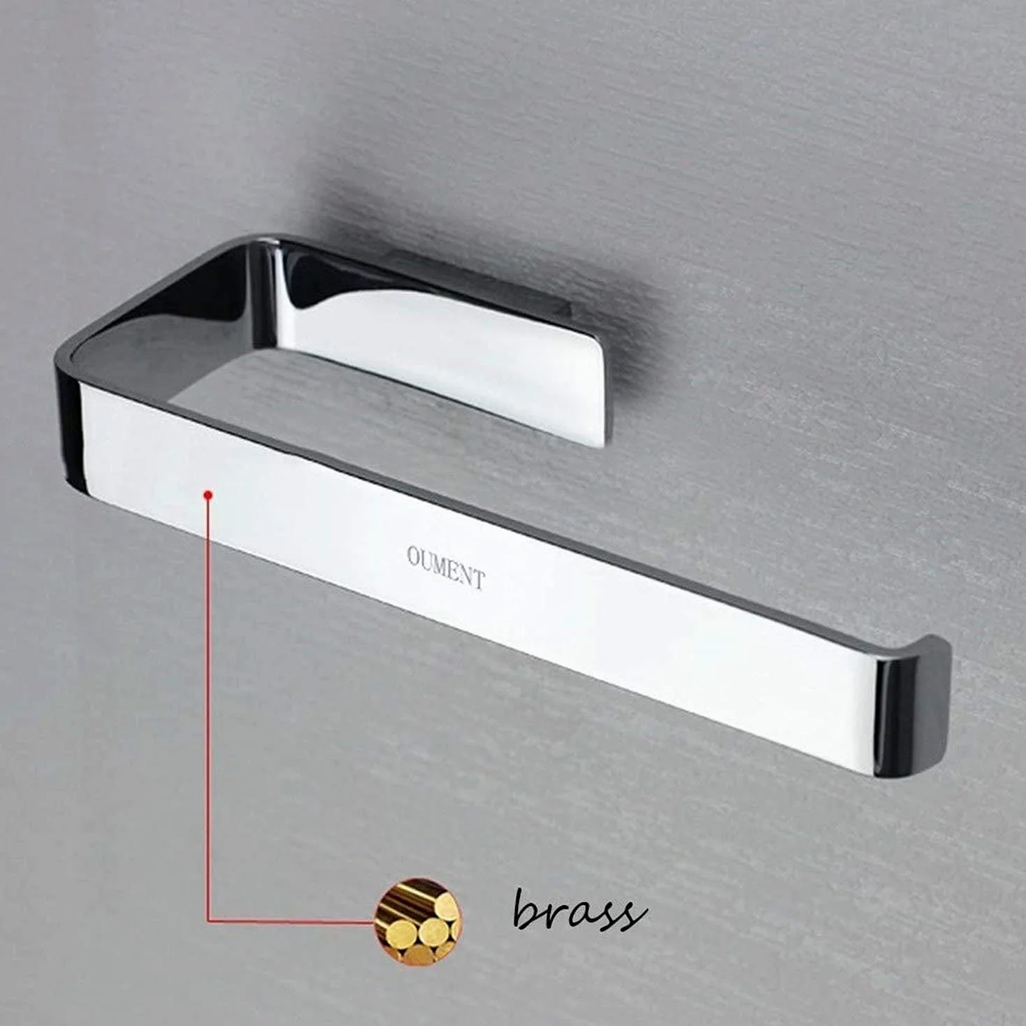 Portasciugamani da Bagno Anello Portasciugamani in Rame Portasciugamani ad Anello Appeso può liberare Il Pugno Portasciugamani da Bagno Portasciugamani, Premium Chrome, per Bagno, Cucina