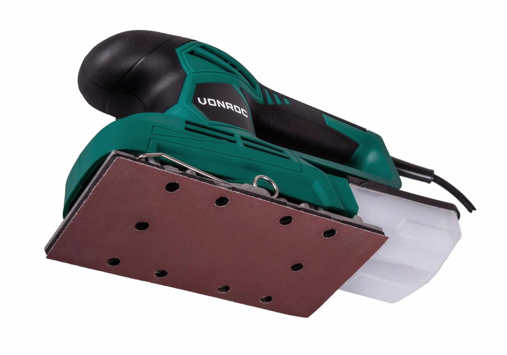 VONROC Levigatrice orbitale 240W 90x187cm con contenitore polvere e 12 fogli abrasivi