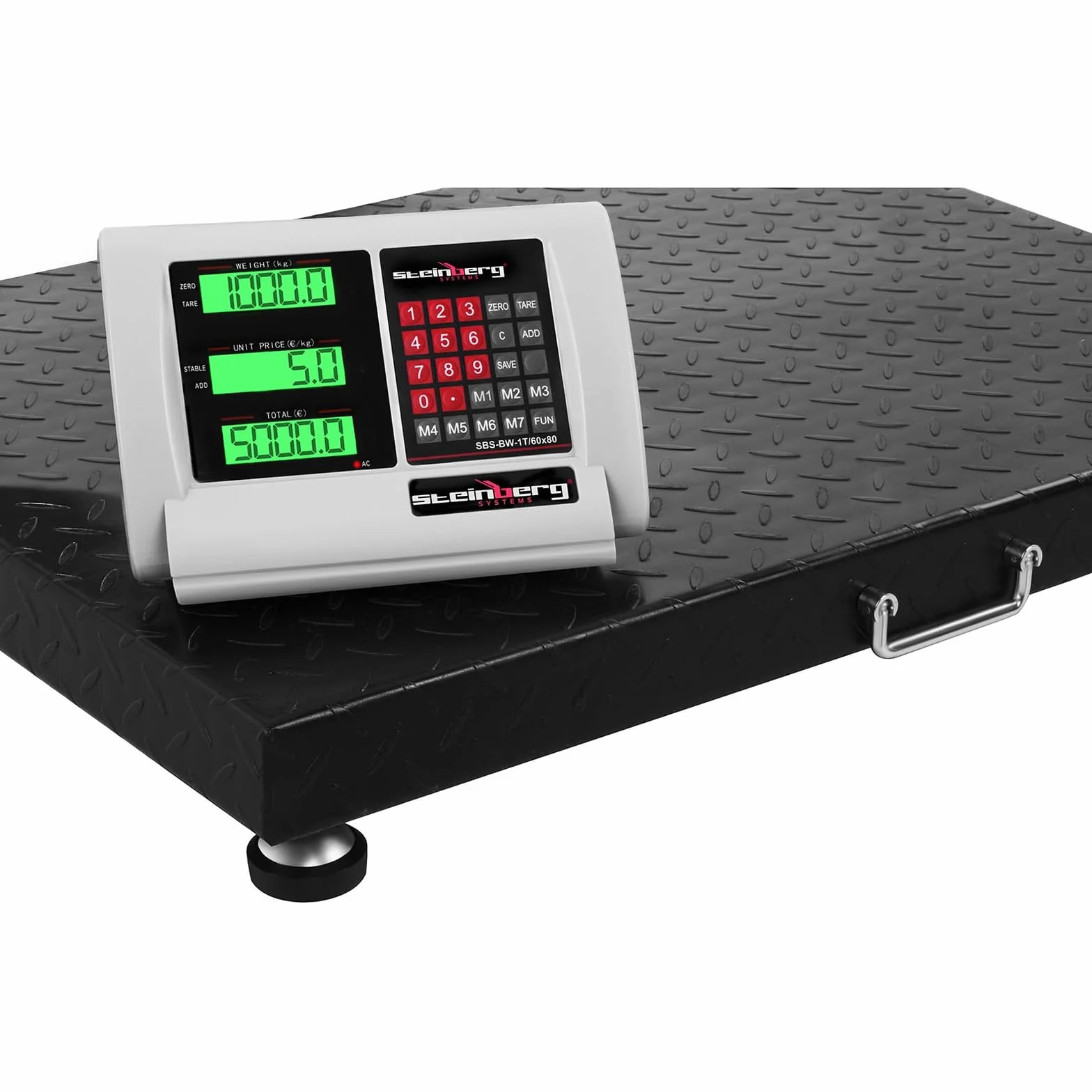 Steinberg Systems Bilancia da pavimento SBS-BW-1T 1000 kg 200 g precisione display radiocomandato