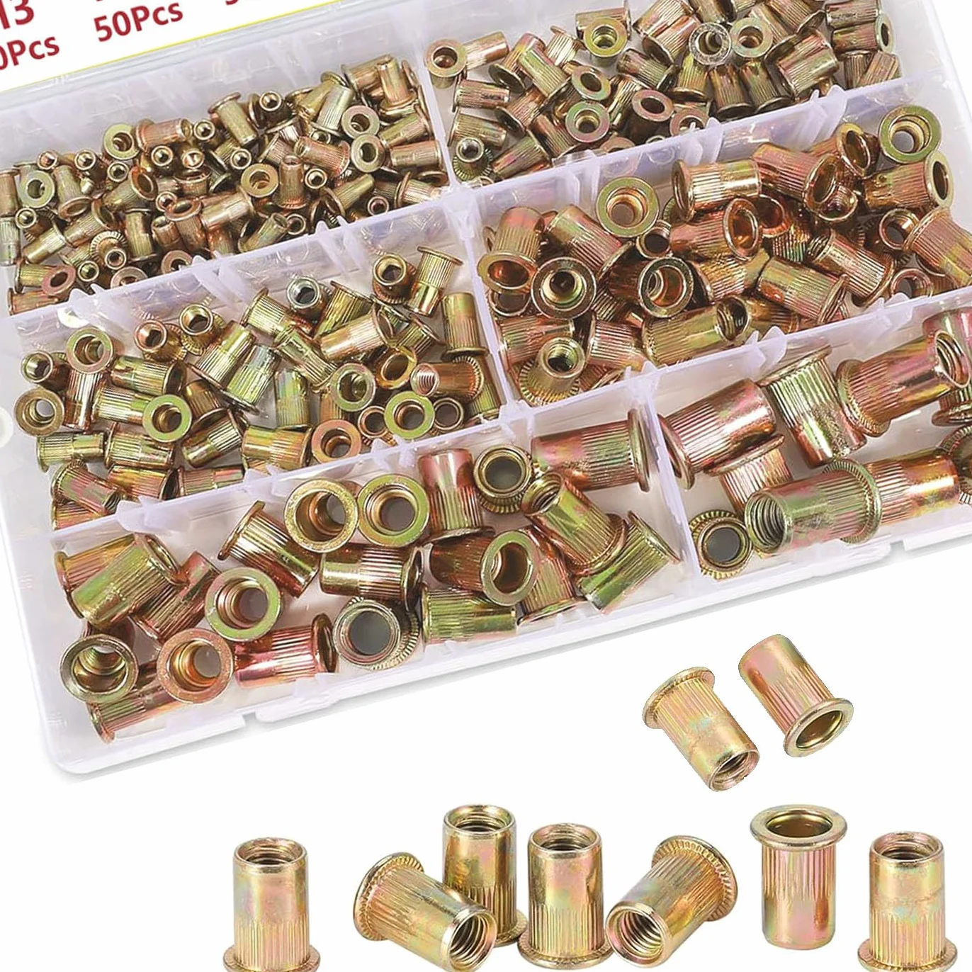 Rivetti Filettati M3 M4 M5 M6 M8 M10 250 Pezzi Inserti Filettati per Riparazioni
