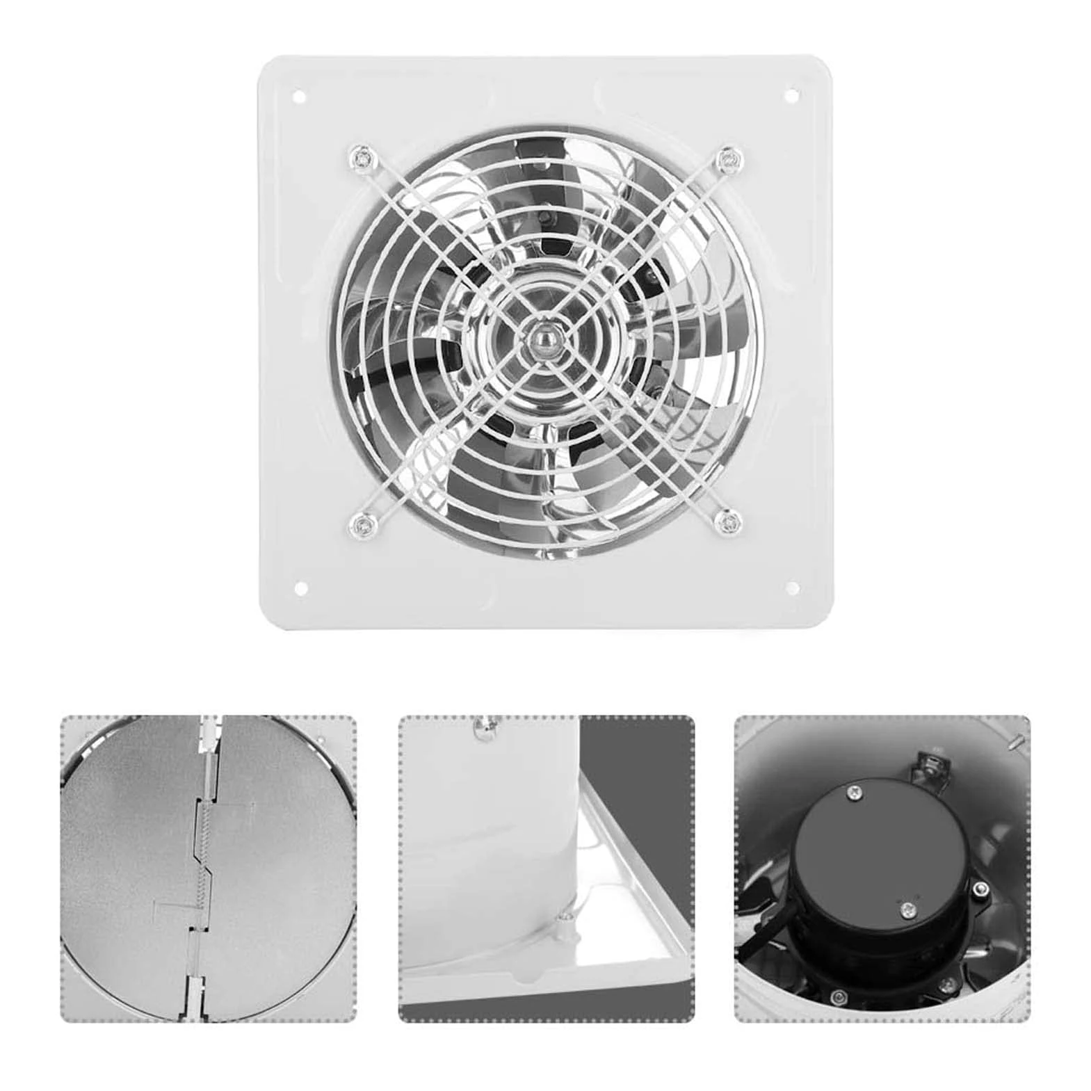 Aspiratore da Parete 190mm 40W 220V Silenzioso Super Silenzioso per Bagno, Cucina, Ventilazione, Garage - Aeratore Ventila Aspiratore Assiale Ventilatore di Flusso (Bianca)