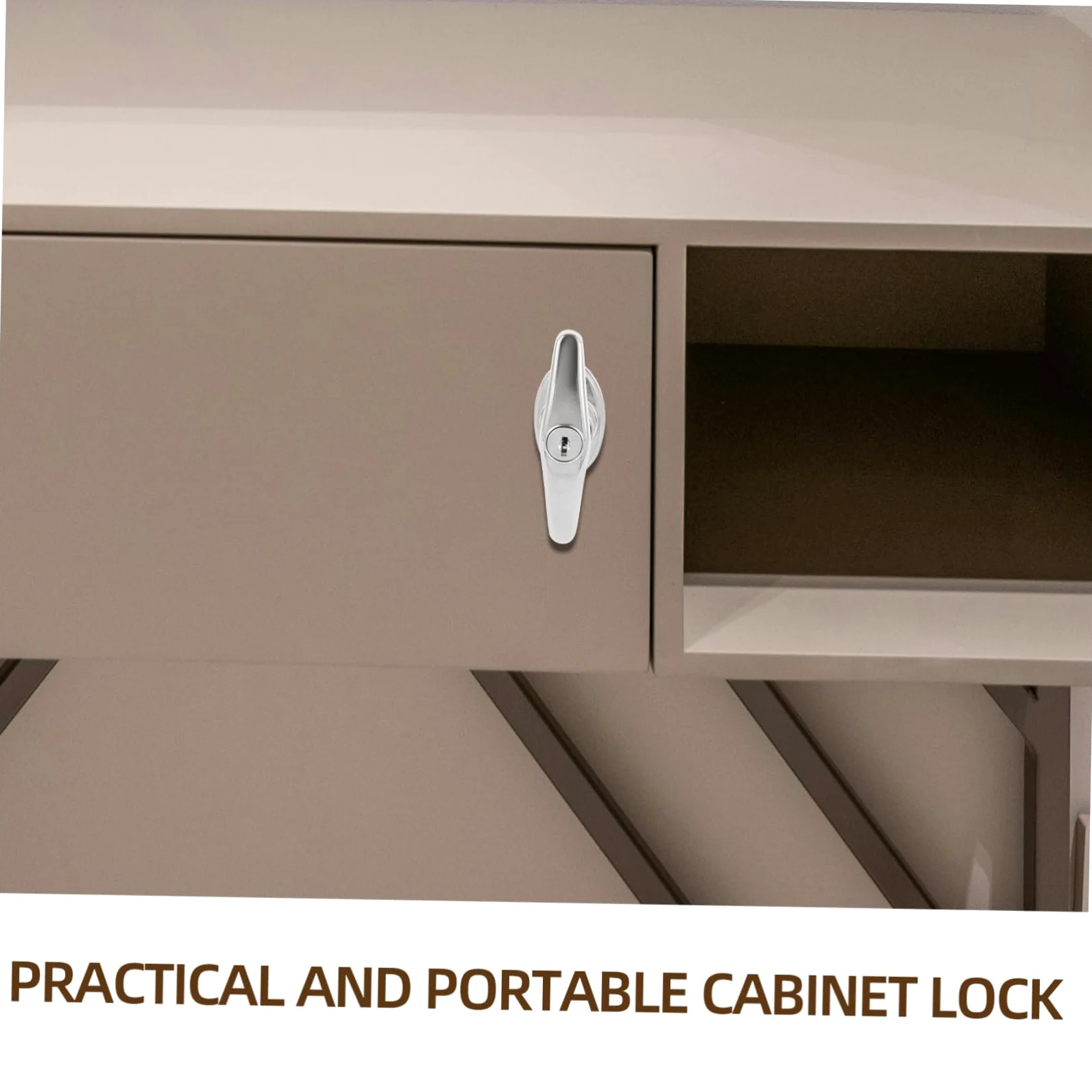DOITOOL 3 Set Serratura Maniglia Porta Armadio Elettrico Serratura Della Maniglia Della Porta Cassetta Degli Attrezzi Serratura Del Cassetto Chiavistelli Chiave Kit Silver Lega Di Zinco