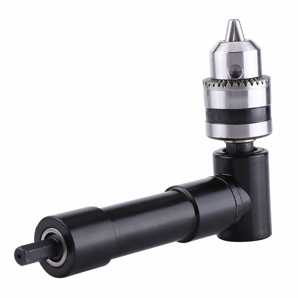 Alluminio Testa a Destra Curva di Estensione Mandrino 90 Grado Trapano Allegato 8mm Gambo Esagonale di Potenza Trapano Elettrico Strumento