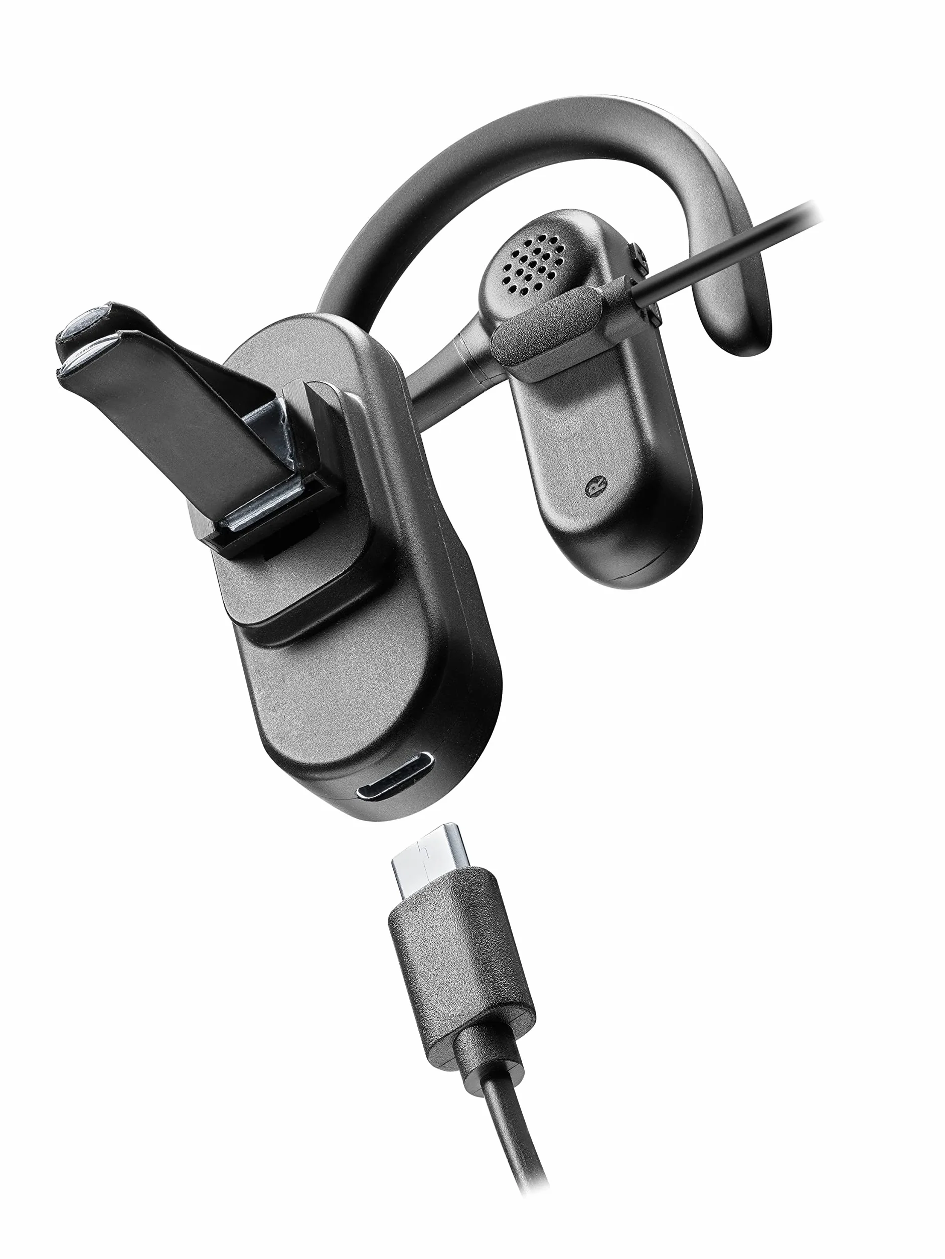 cellularline | CAR FLAT | Auricolare Bluetooth Mono con Supporto Auto da Bocchette di Areazione o Adesivo - Talk Time: 6 ore - Ricarica : 1.5 ore - Portata: 10mt, Nero, Universale