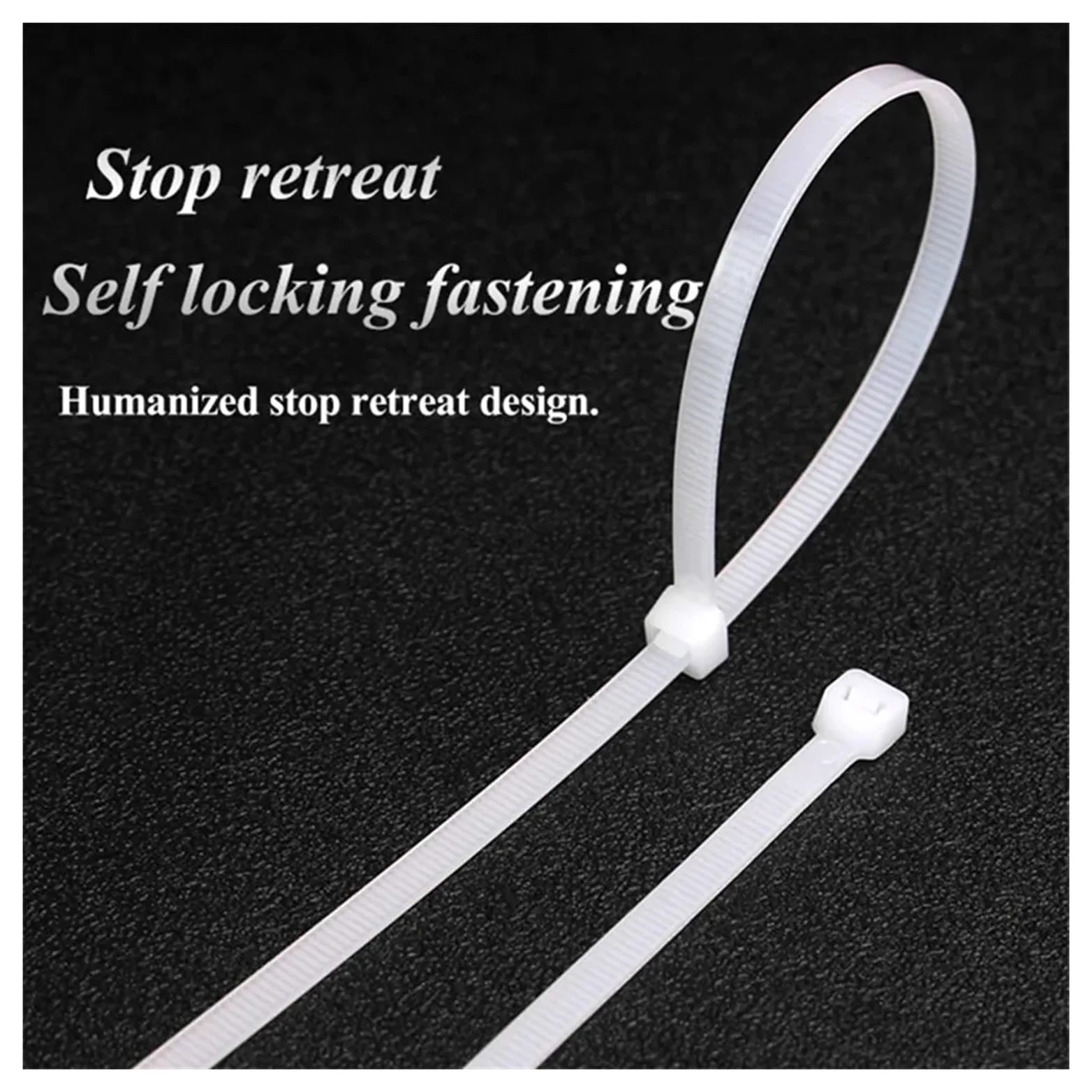 Fascette per Cavi Fascette stringicavo autobloccanti in Nylon, 100 Pezzi, Fascette stringicavo Colorate in plastica, Fascio di Fascette Bianche(3.5x250(White) 100pcs)